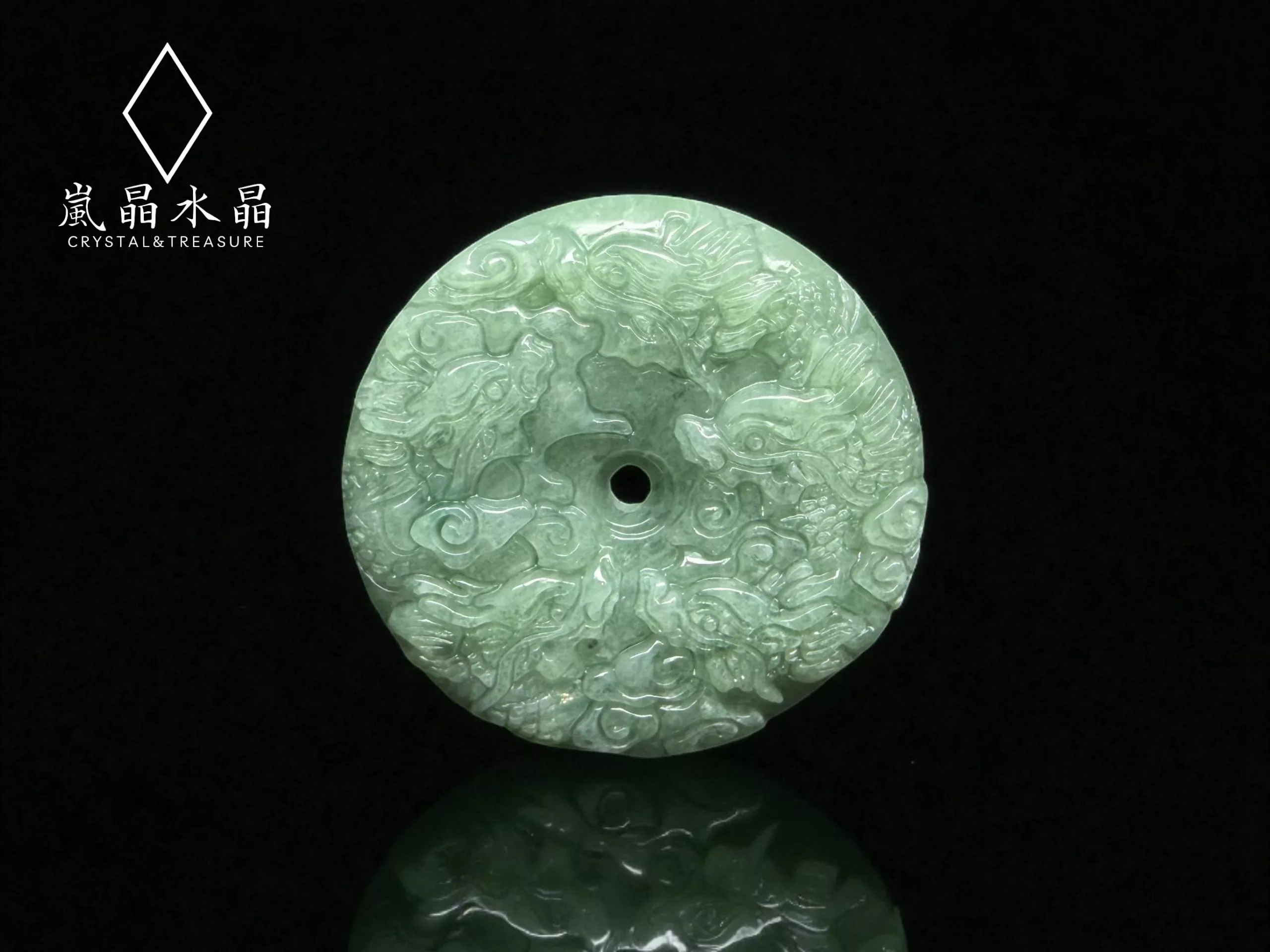 九龍牌翡翠 富貴加身 附綁繩