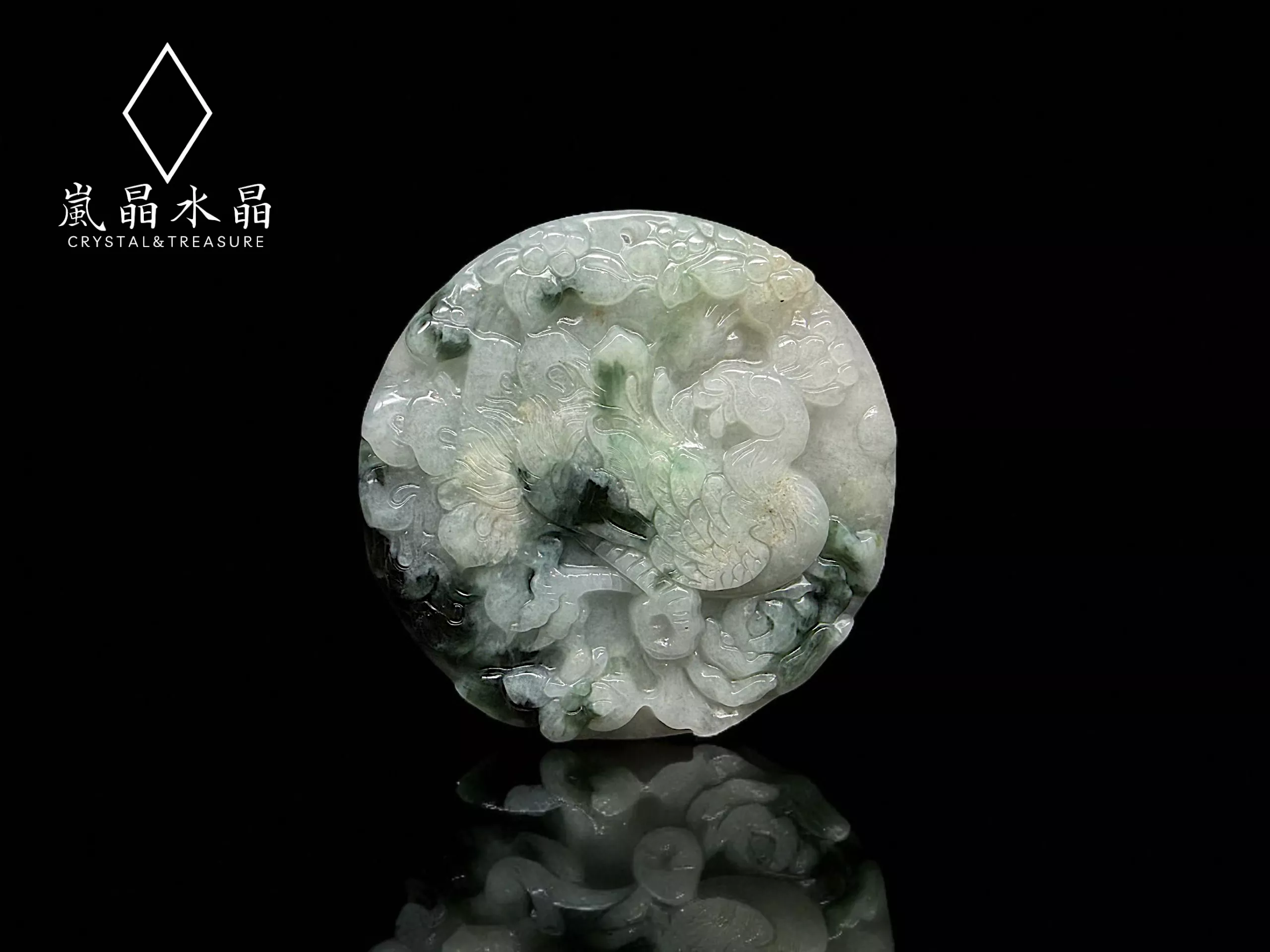 鳳凰翡翠吊墜 祥瑞好運 附綁繩