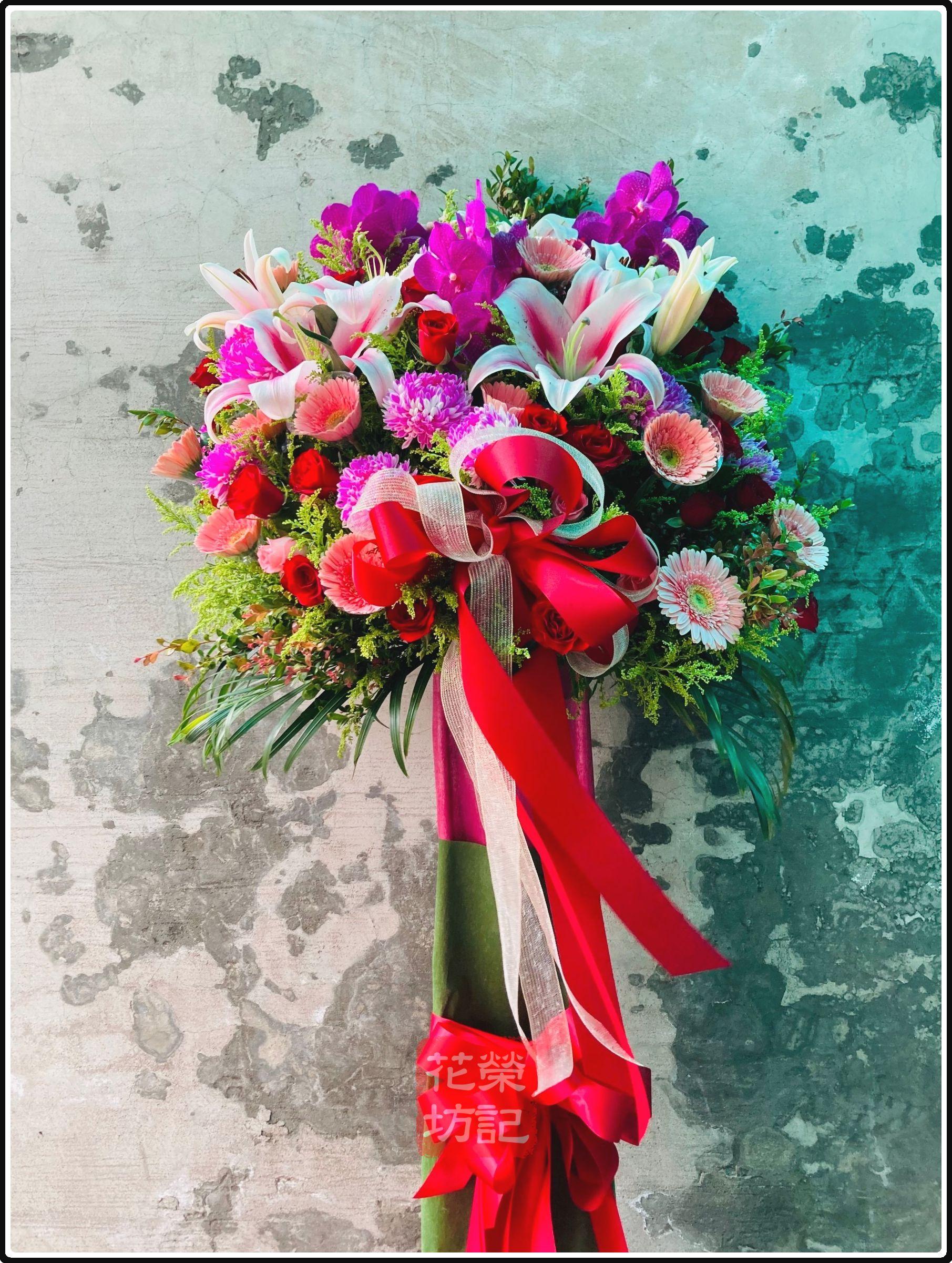 典雅型喜慶高架花籃 | Standing Spray for Celebration M