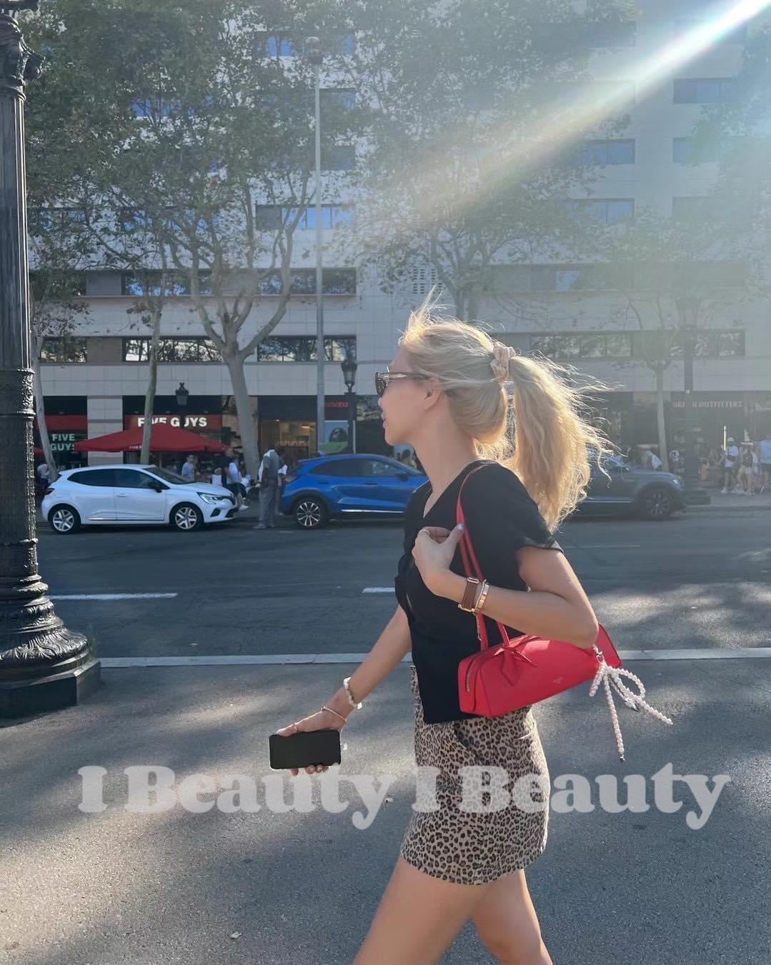 ￼I Beauty🇰🇷韓國東大門代購 金髮歐膩 甜酷風 時尚豹紋 高腰短裙
