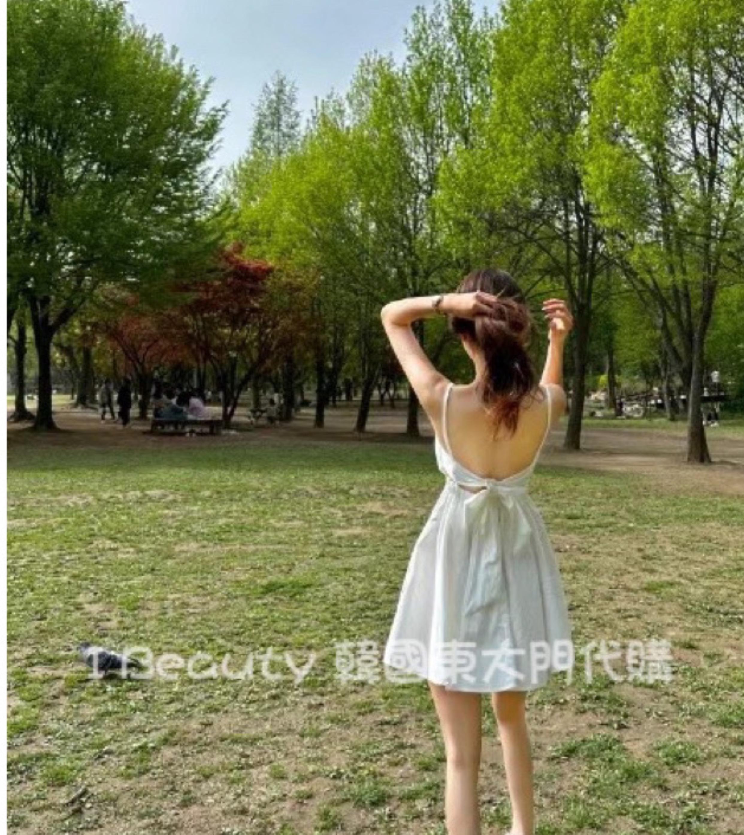 超仙女神款🧡🧡 微性感 露背 V領吊帶 連身短裙