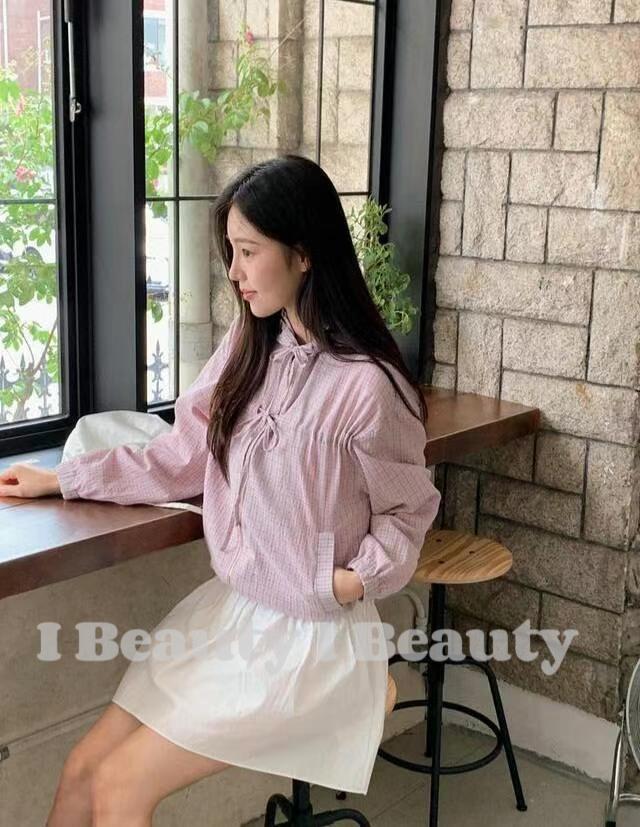 甜心女孩 格紋蝴蝶結外套