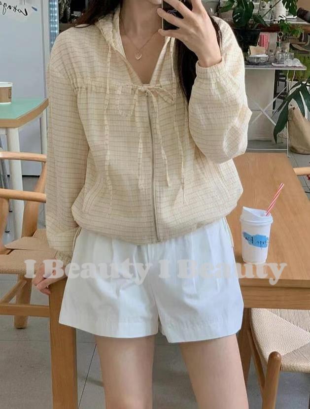 甜心女孩 格紋蝴蝶結外套