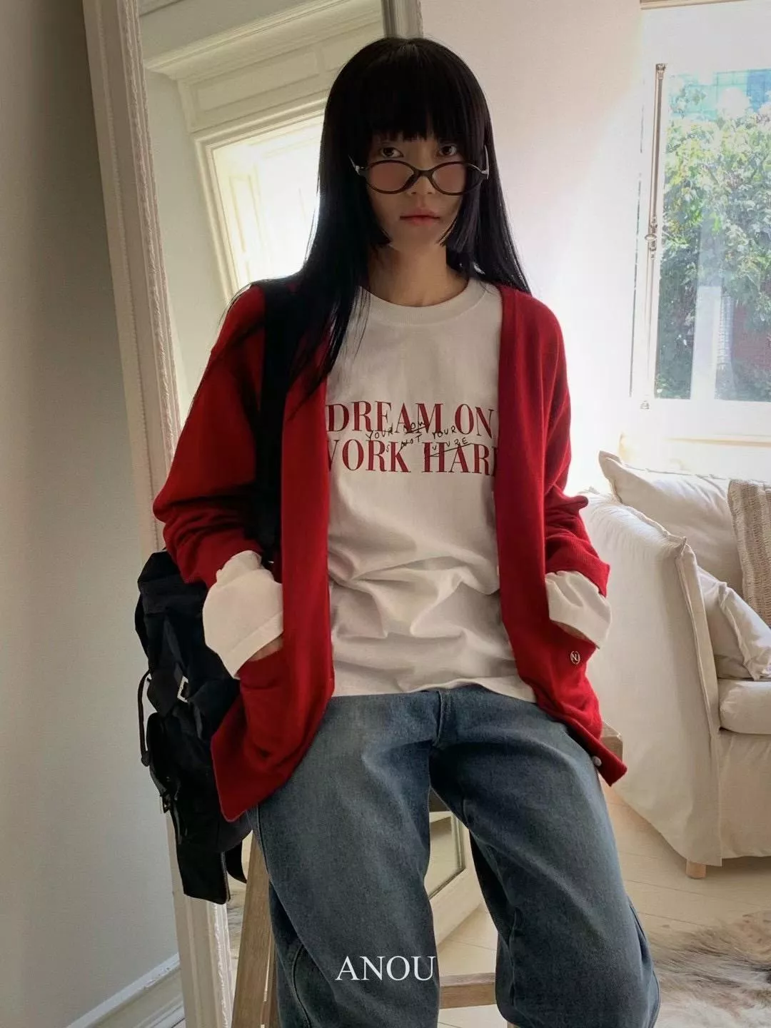 親膚高質感長袖長版Tee