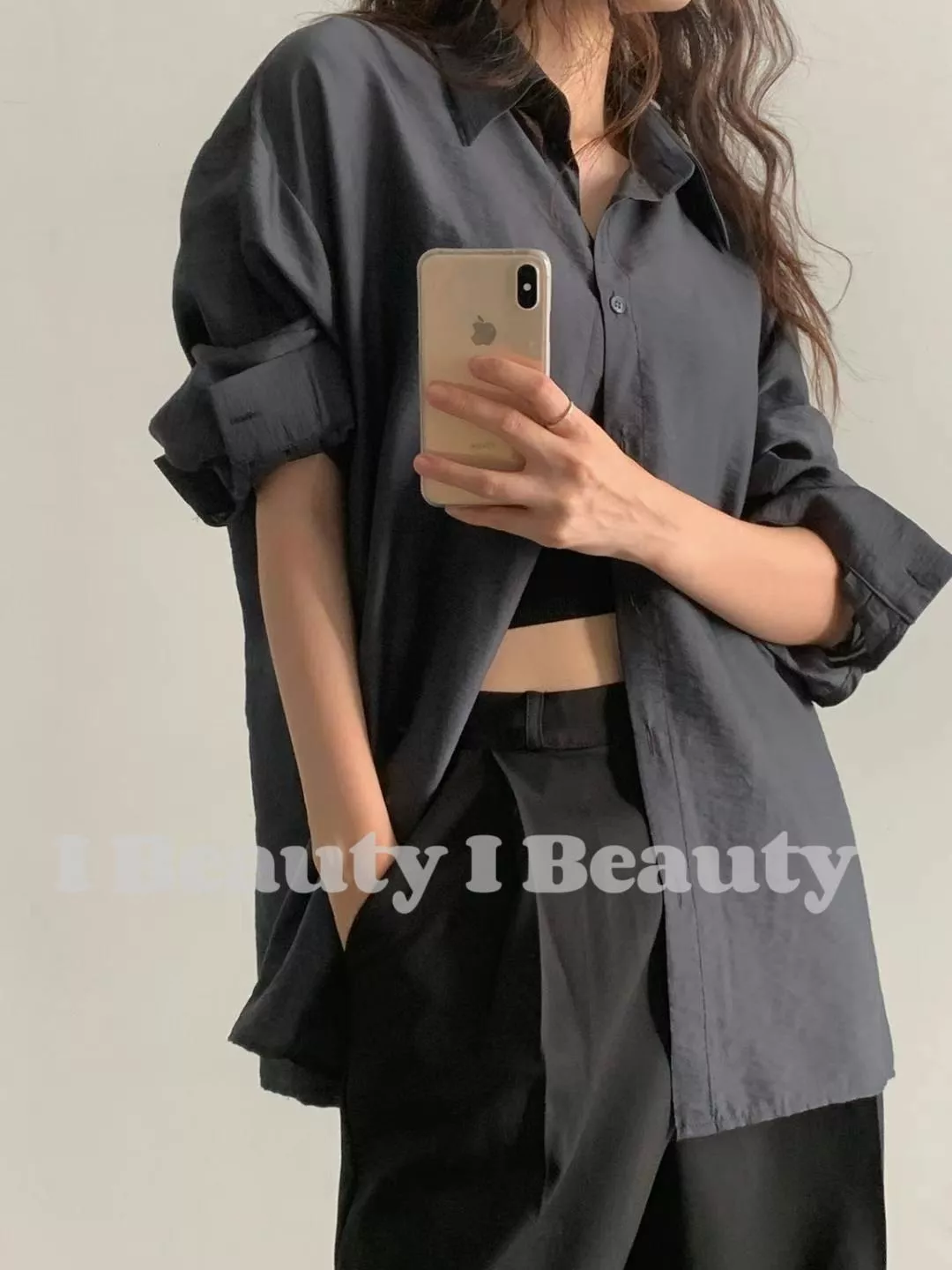 微秋氣質綁帶襯衫