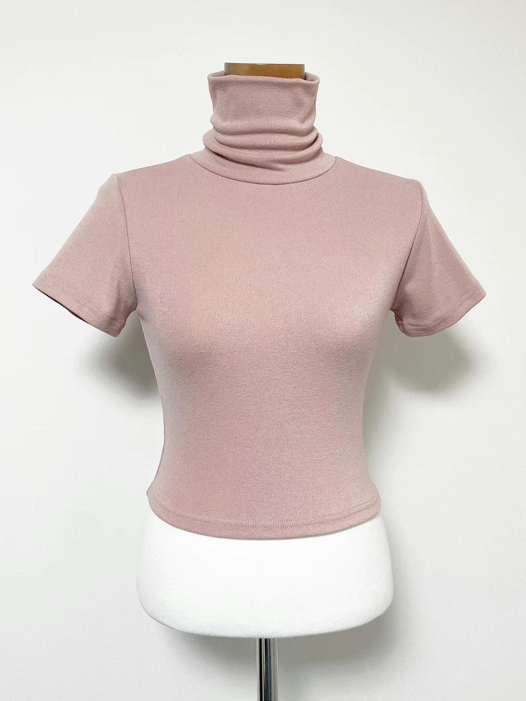 百搭純色高領 Tee