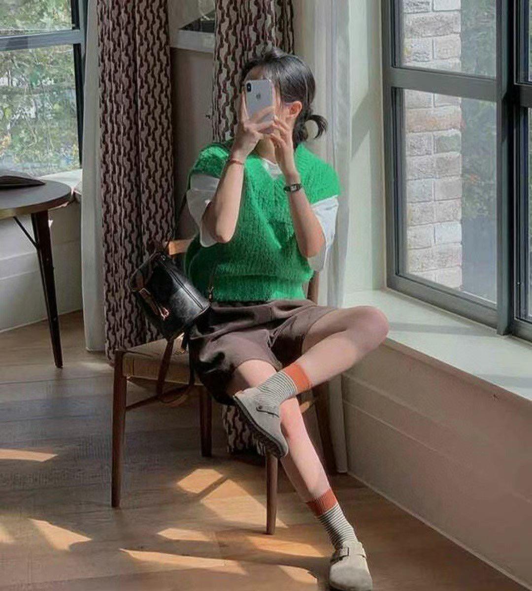 秋冬層次感條紋襪
