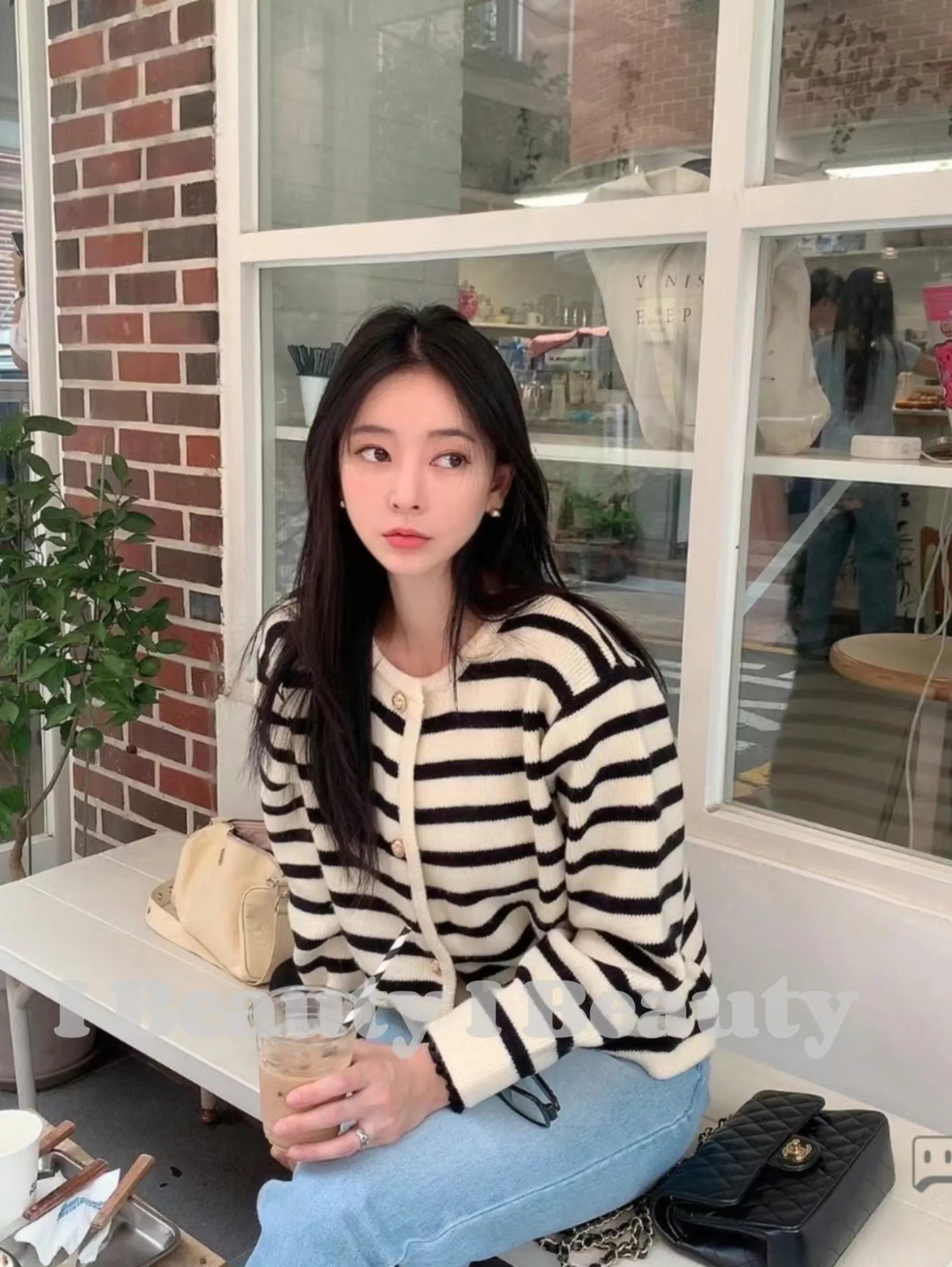 溫柔經典條紋外套