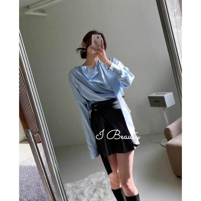 女人味 飄逸綁帶長袖上衣