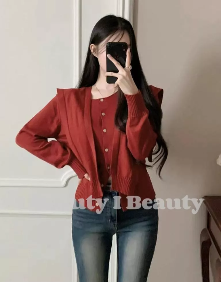 溫柔氣質針織兩件套