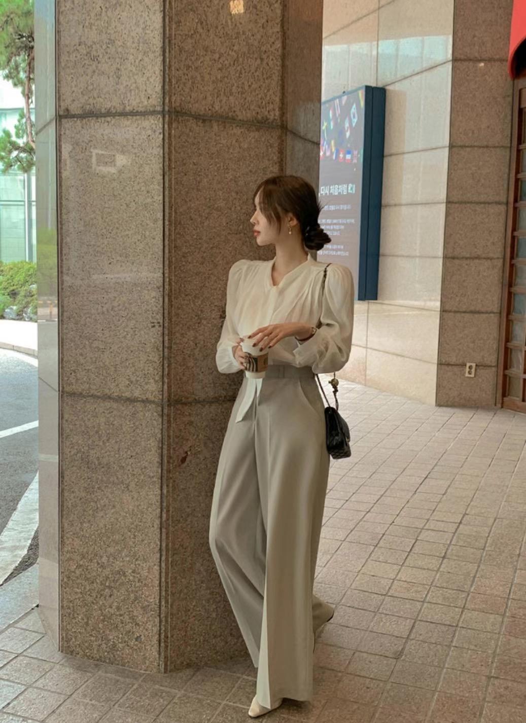 千金光澤感長袖上衣