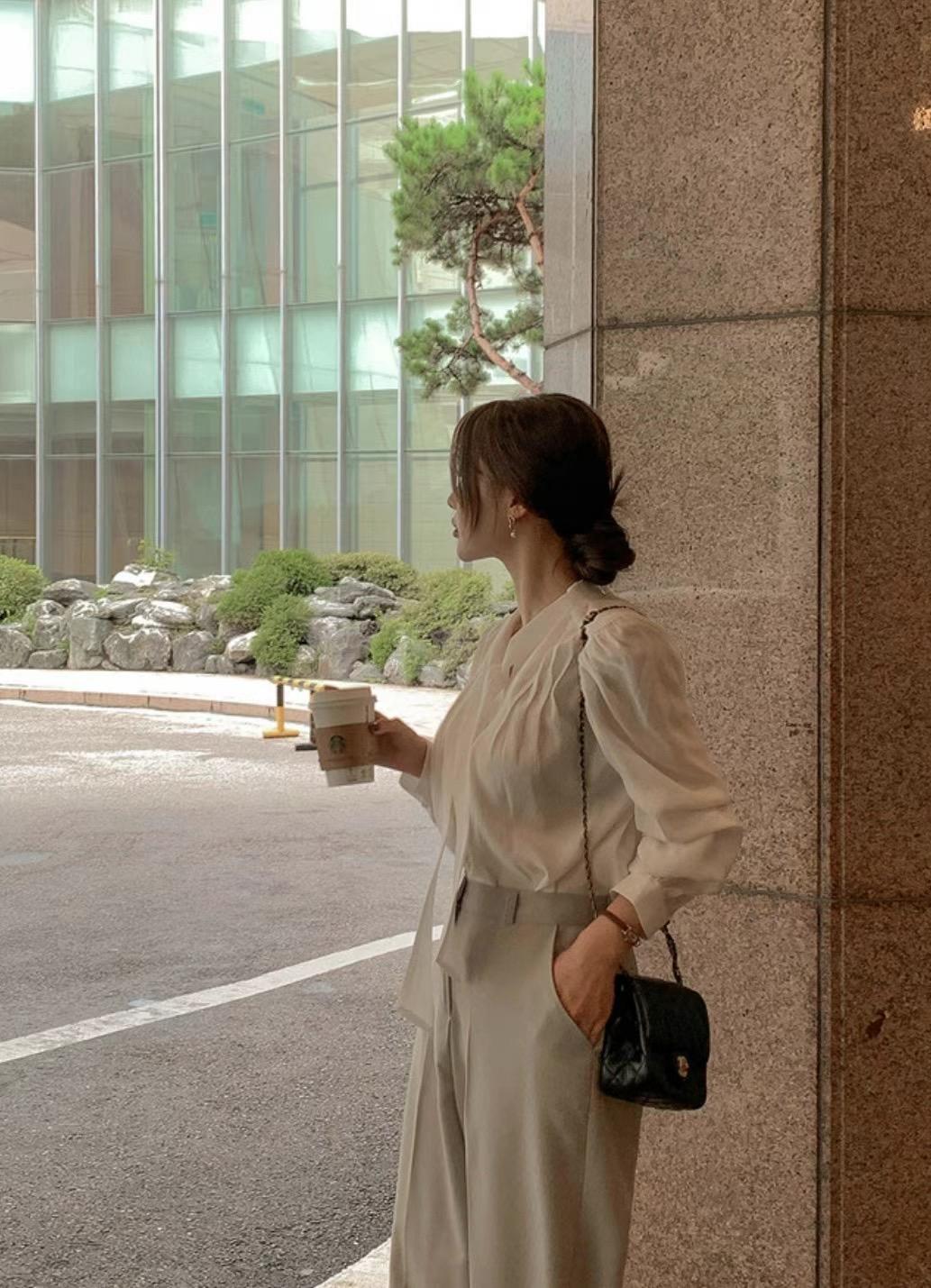 千金光澤感長袖上衣