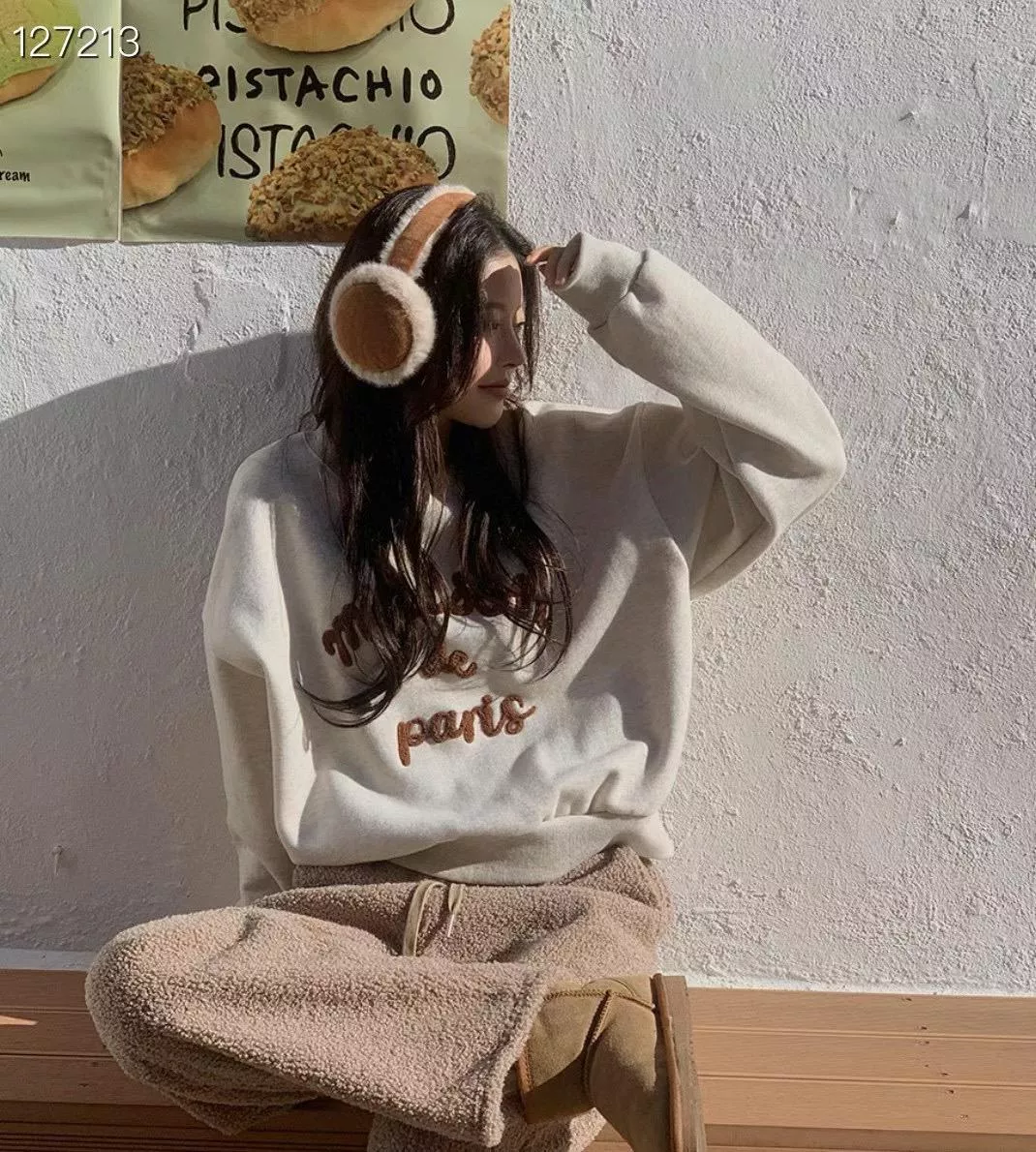 護耳 毛絨絨質地 超級保暖 上頭可愛洋氣 氛圍感十足