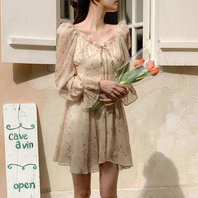 溫柔婉約 小碎花連身洋裝