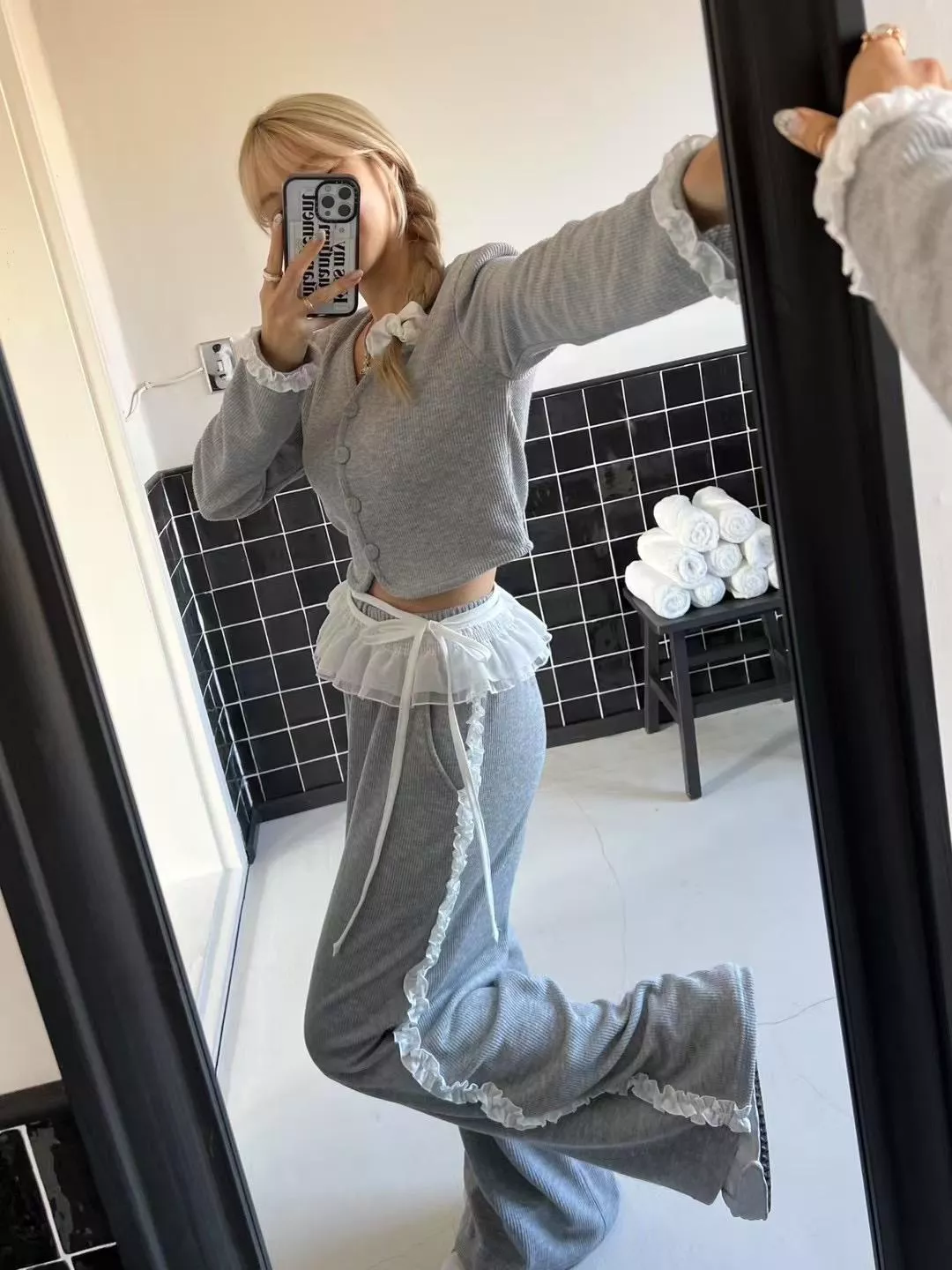 甜美蕾絲休閒套裝