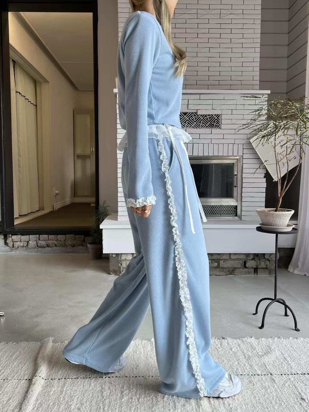 甜美蕾絲休閒套裝