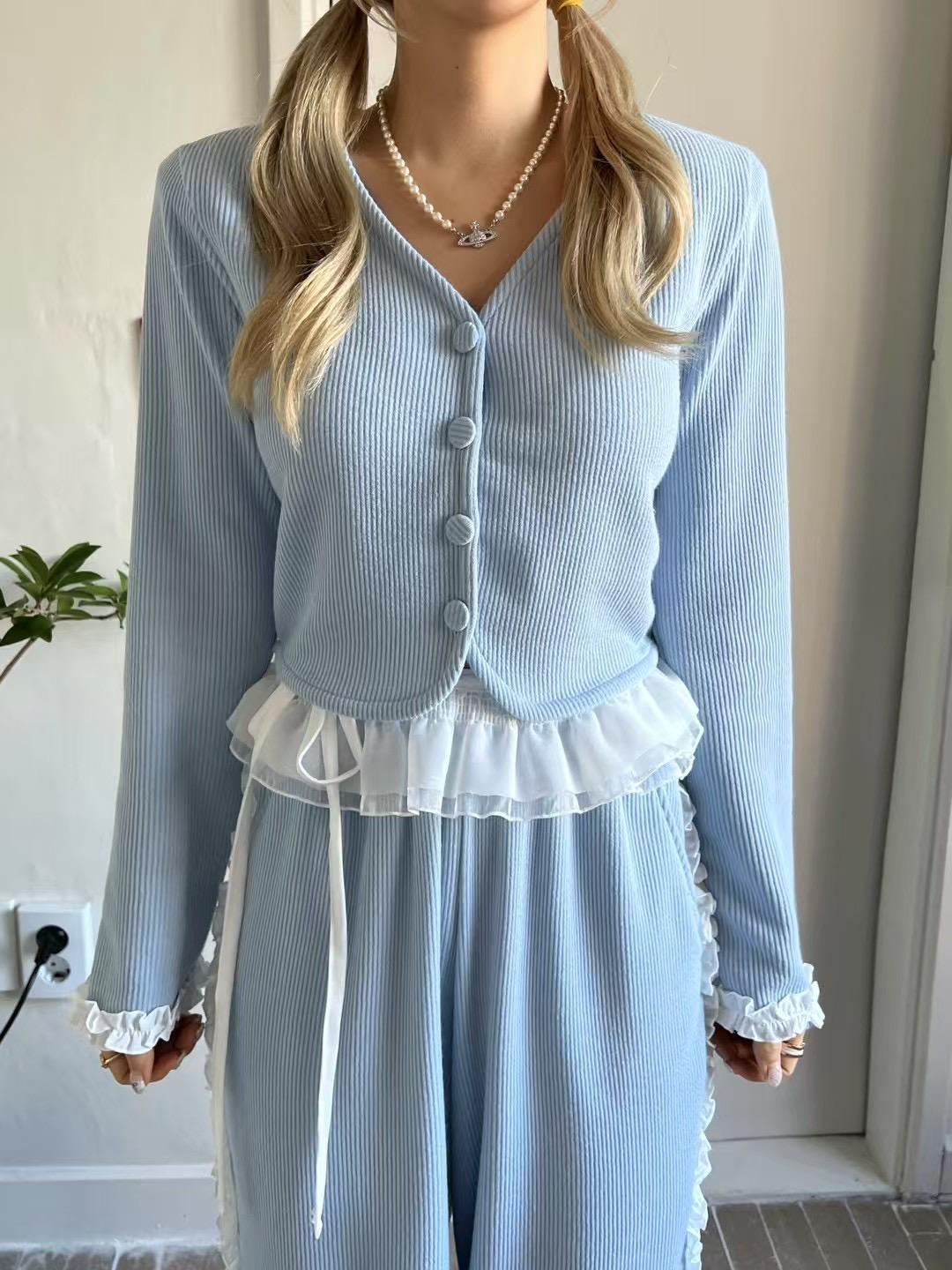 甜美蕾絲休閒套裝