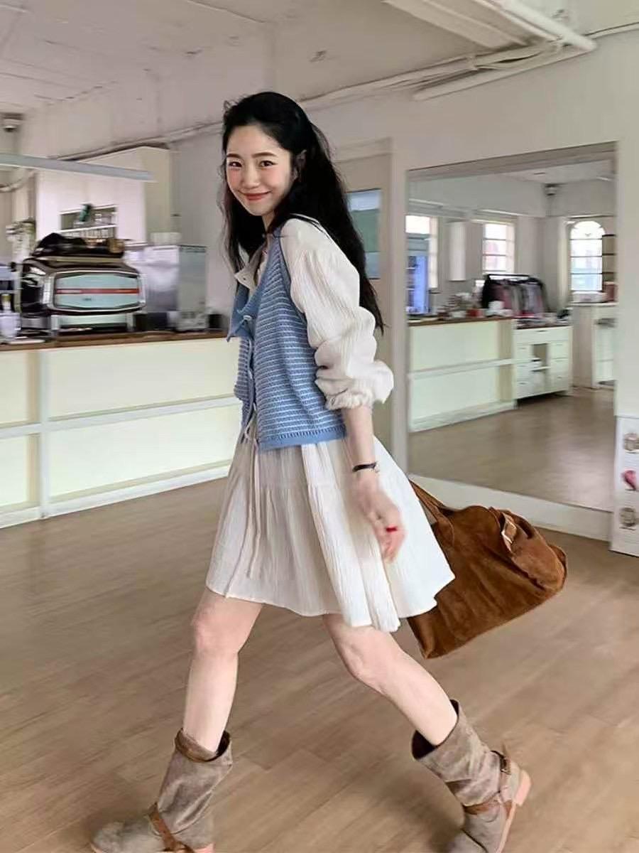 小清新綁帶洋裝