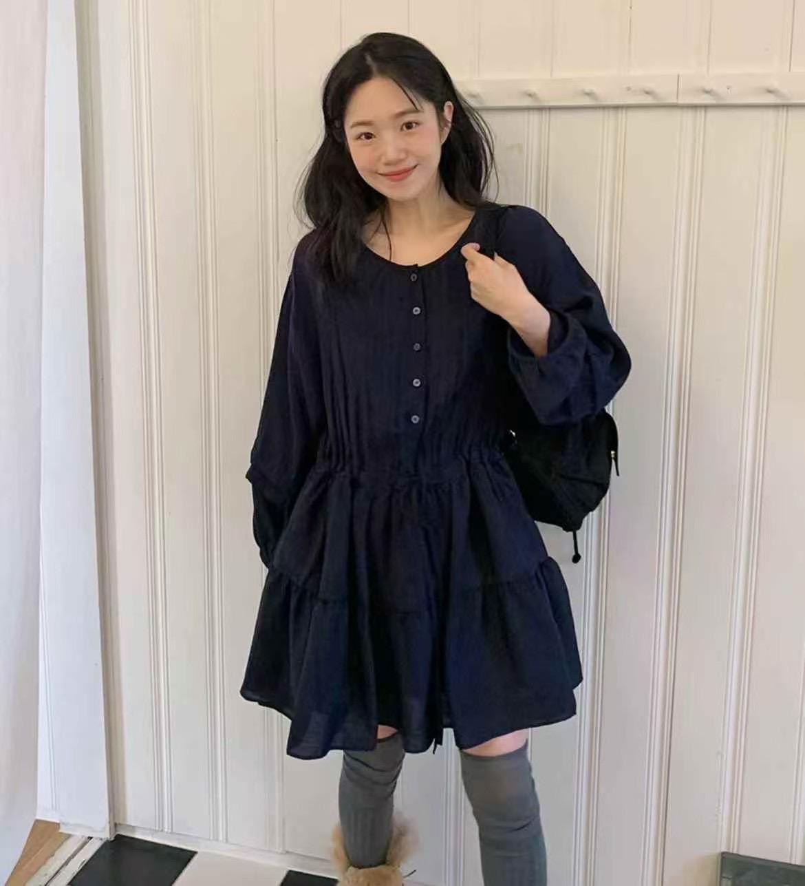 小清新綁帶洋裝