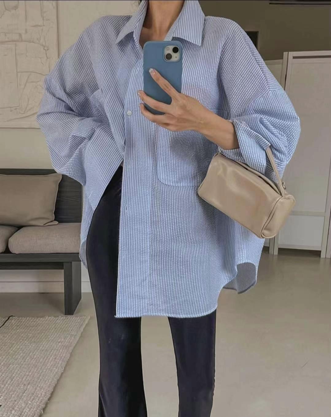慵懶風寬鬆夏日防曬薄外套