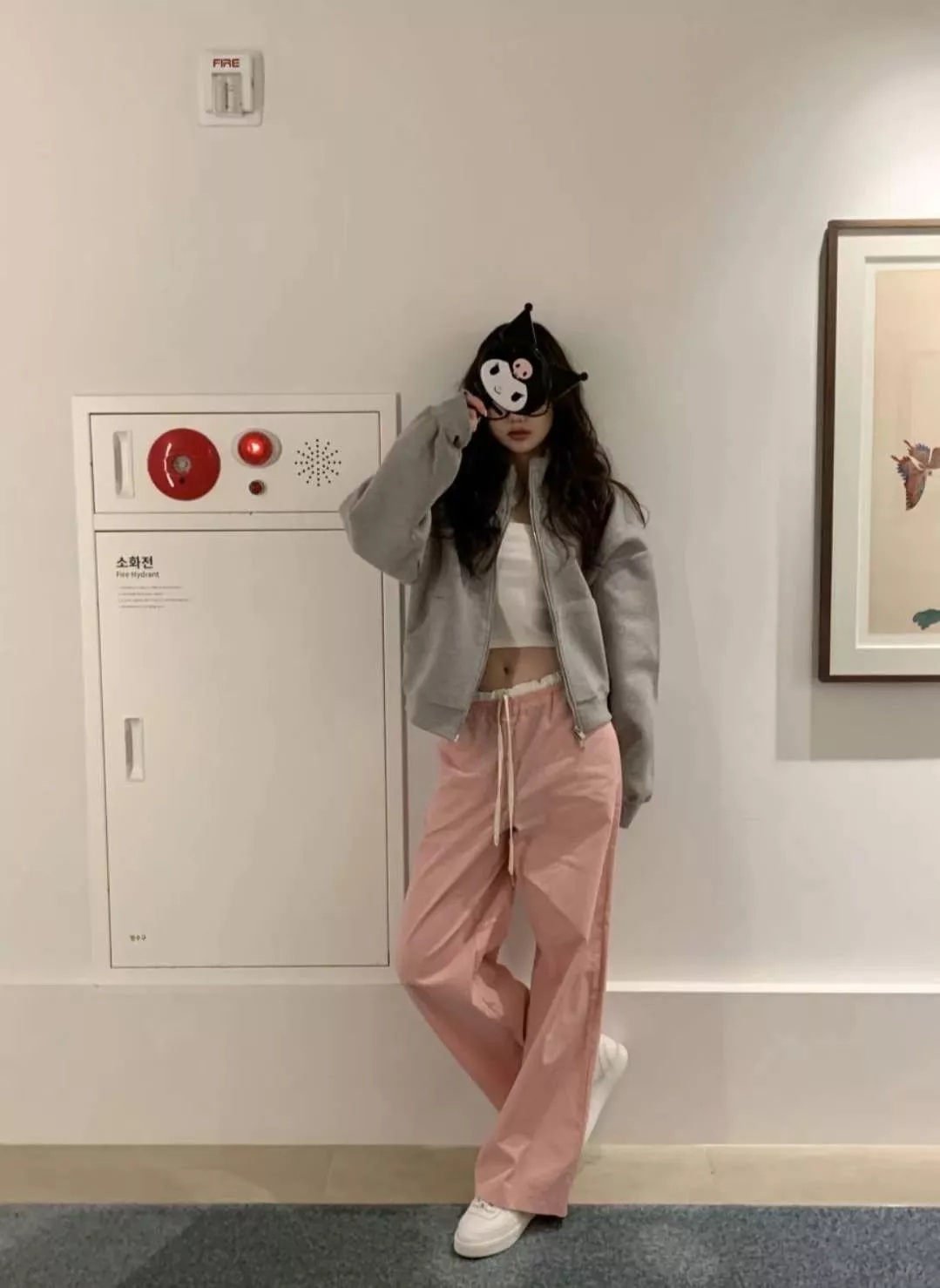 層次感花邊低腰直筒長褲