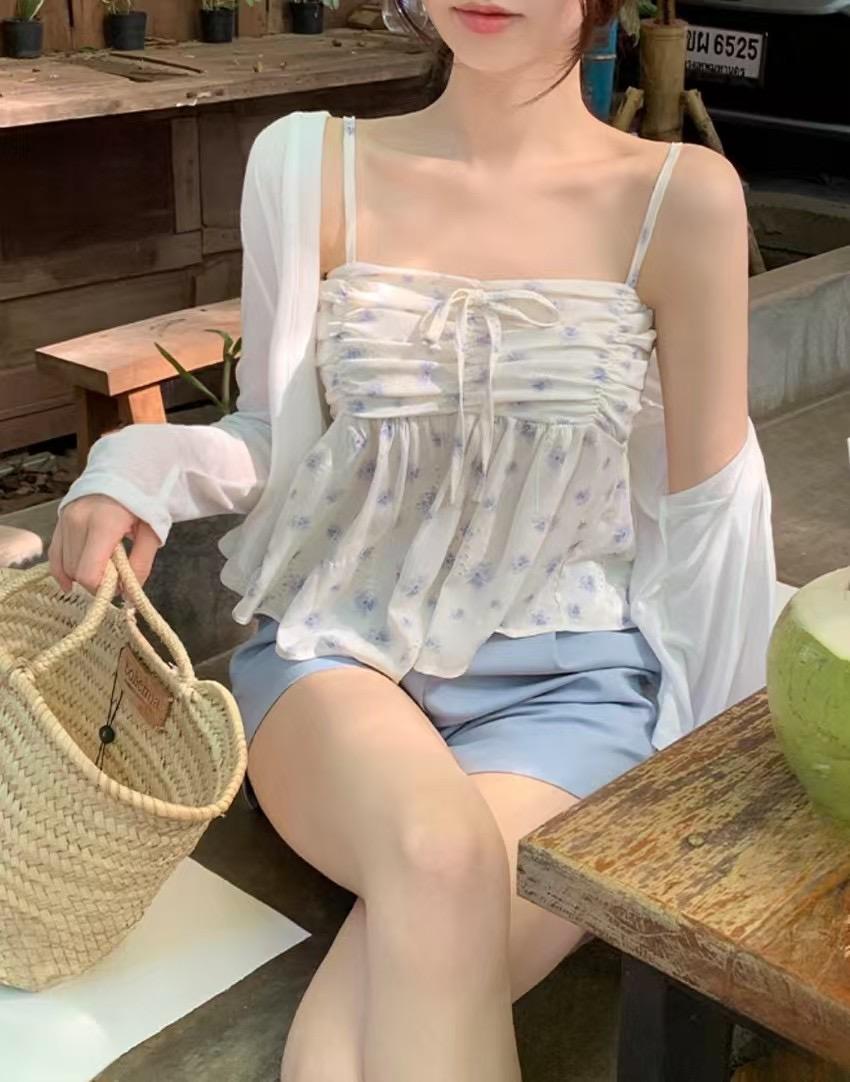 浪漫甜心小碎花上衣套裝