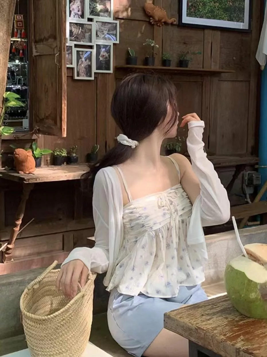 浪漫甜心小碎花上衣套裝