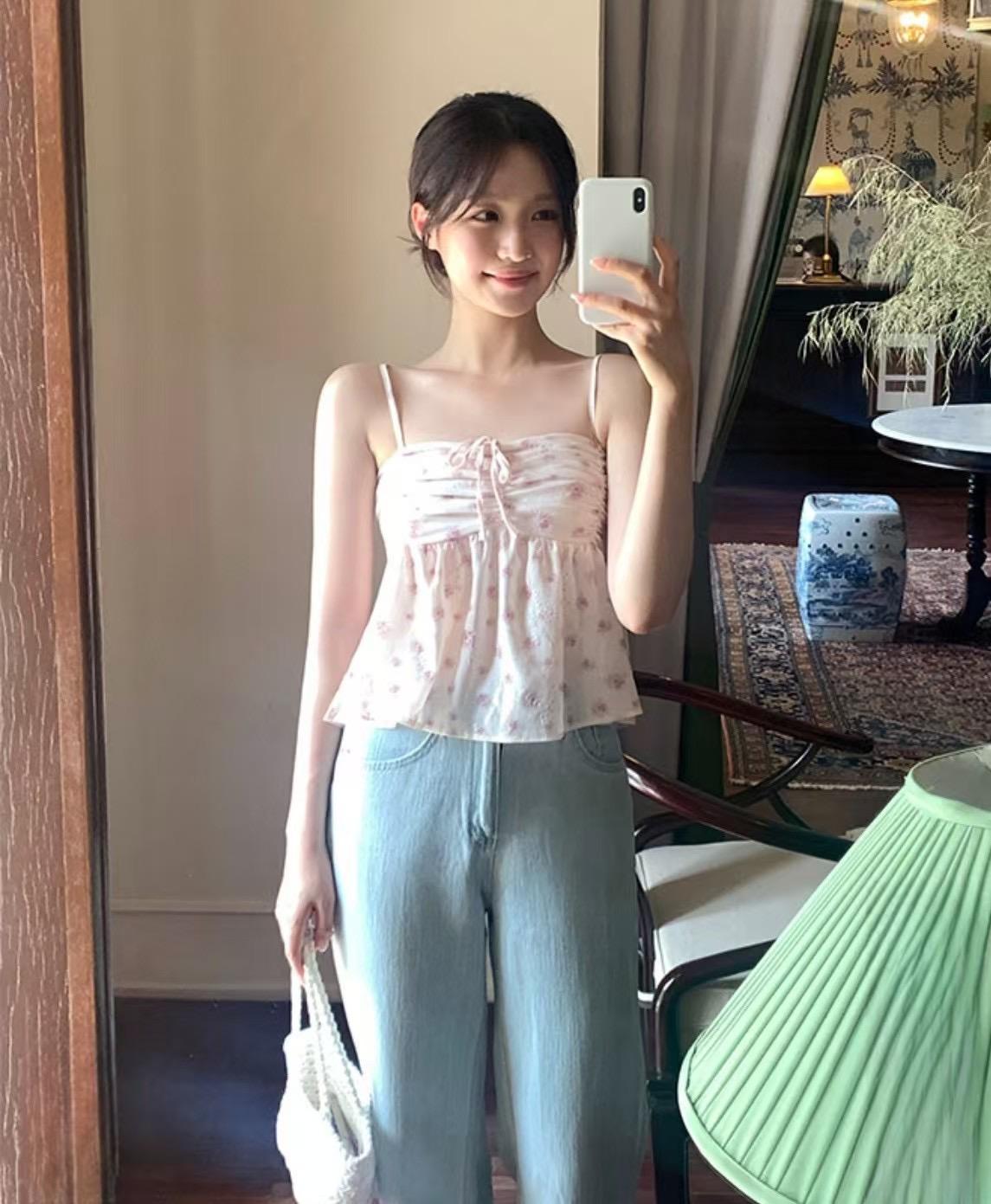 浪漫甜心小碎花上衣套裝
