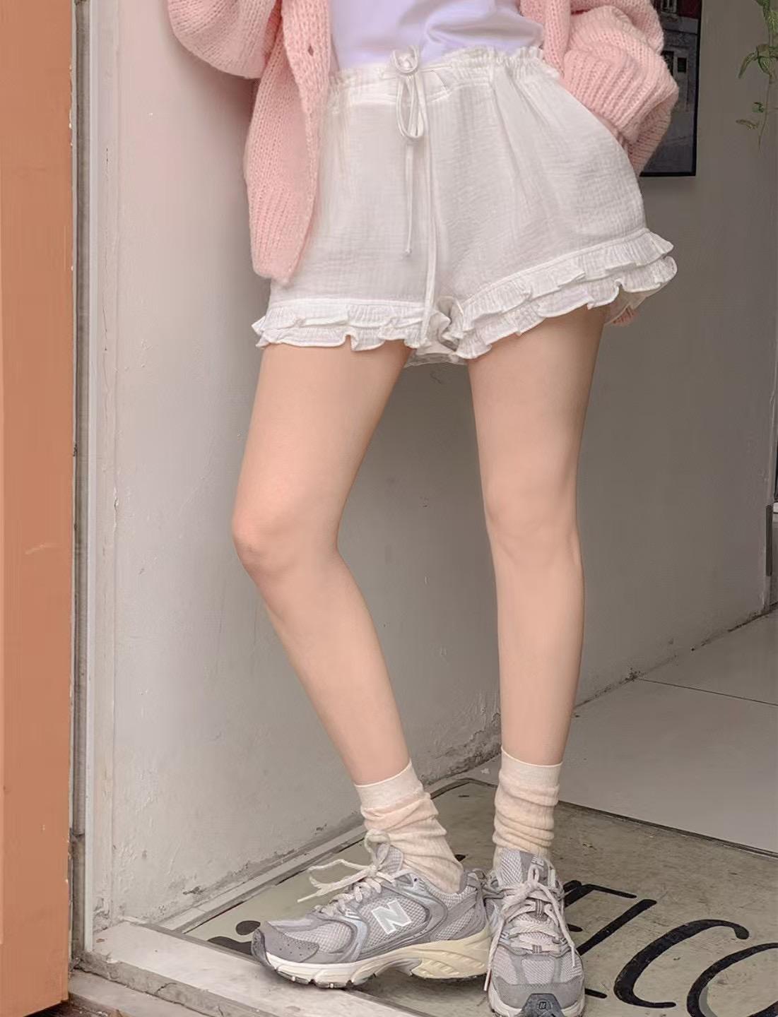 小清新木耳邊短褲