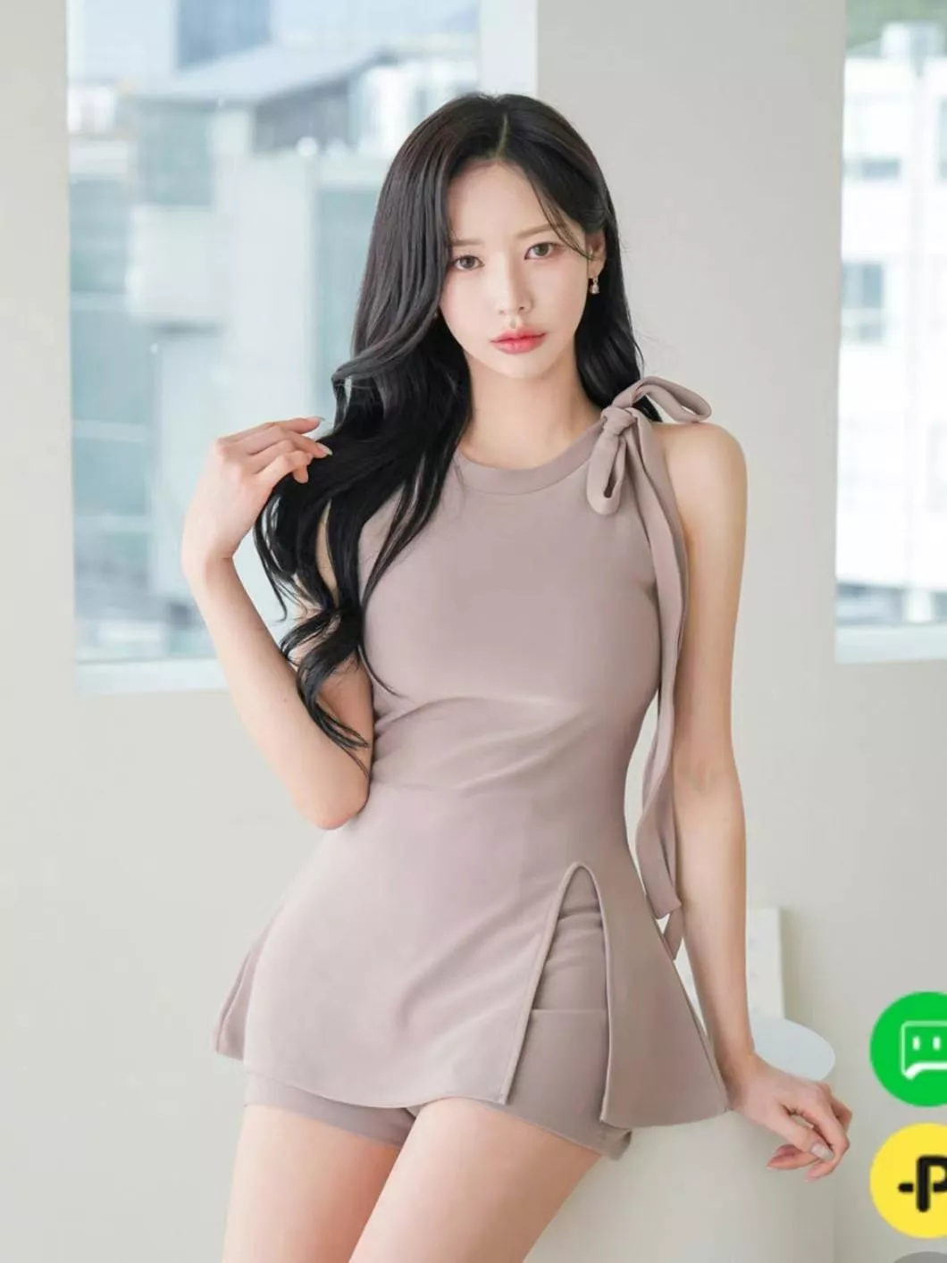 修身性感綁帶兩件套