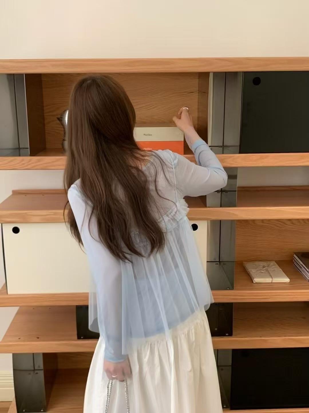 浪漫花邊網紗兩件套