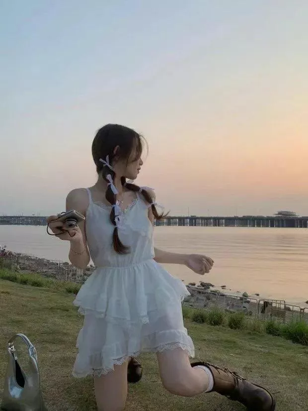 法式優雅吊帶洋裝