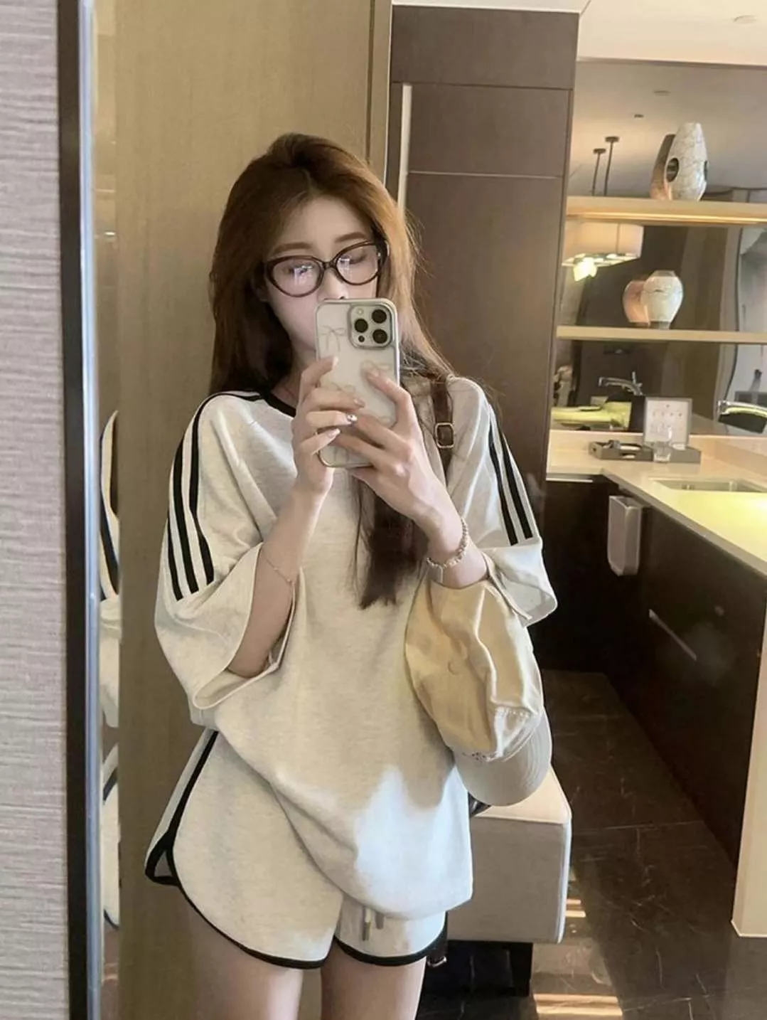 美式休閒寬鬆兩件套裝