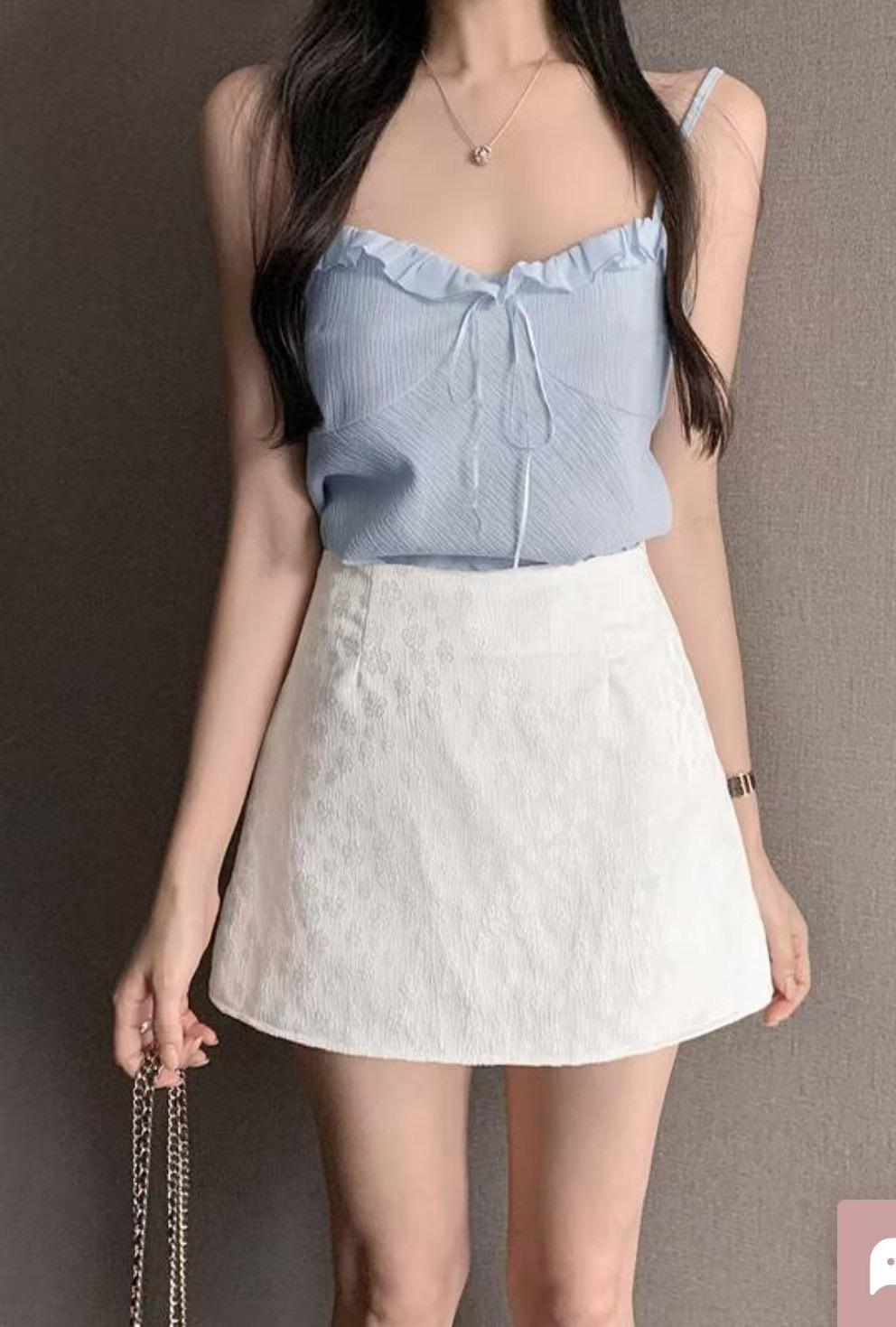 小清新印花短裙