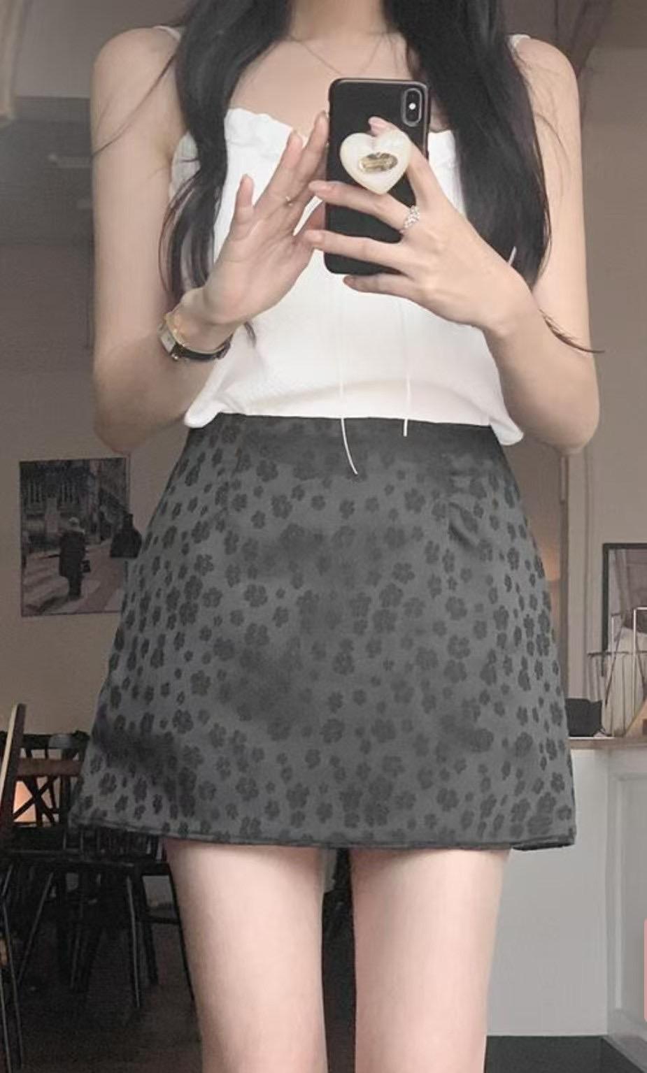 小清新印花短裙