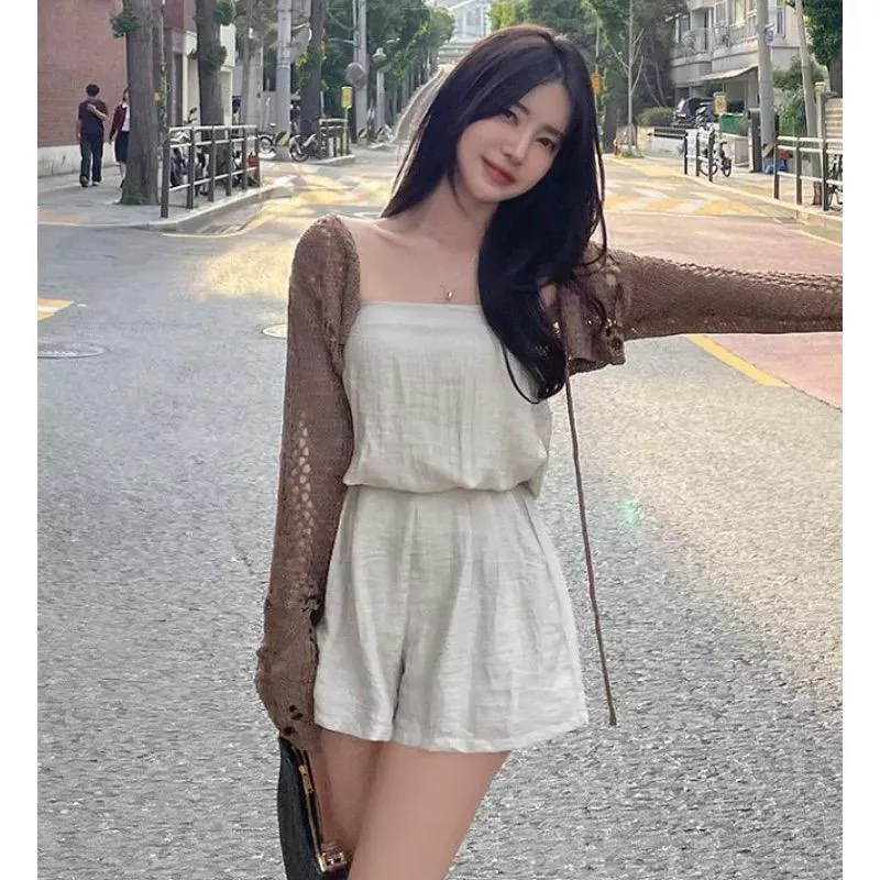 高腰顯瘦氣質連身短褲