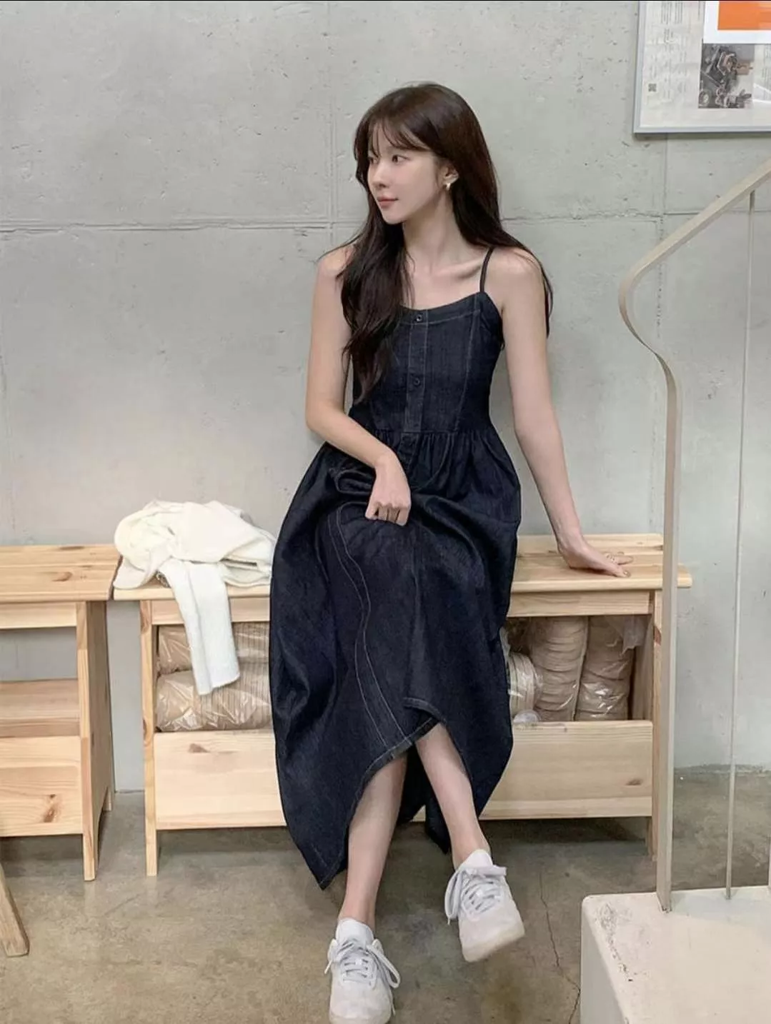 氣質牛仔連身洋裝
