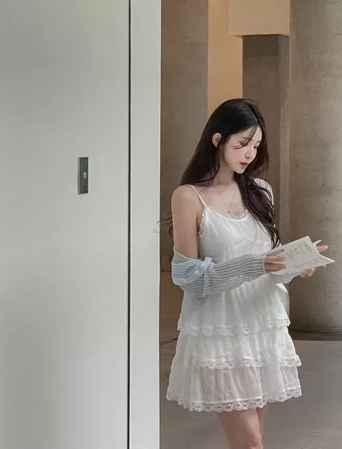 甜心女孩花邊洋裝