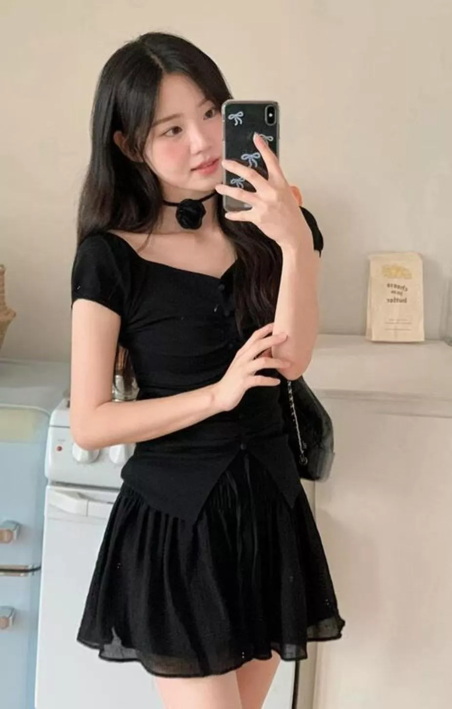 甜美收腰綁帶褲裙