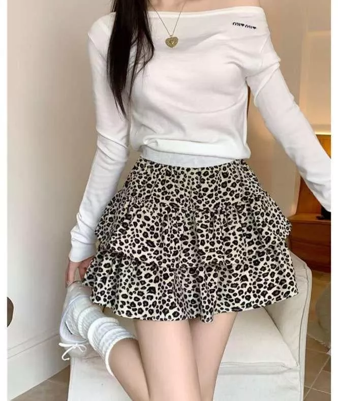 個性層次感爆紋短裙