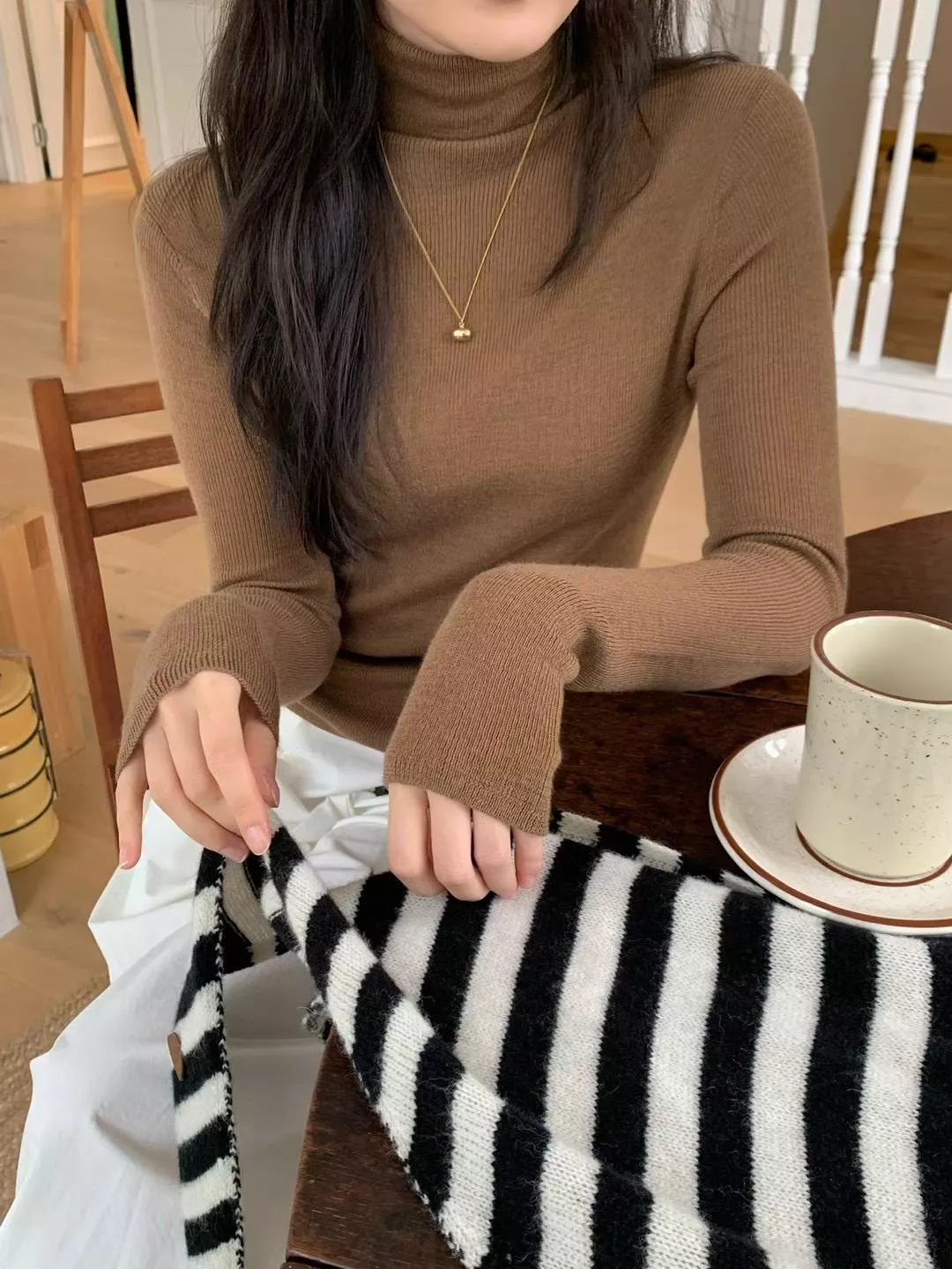 百搭基礎款高領羊毛內搭