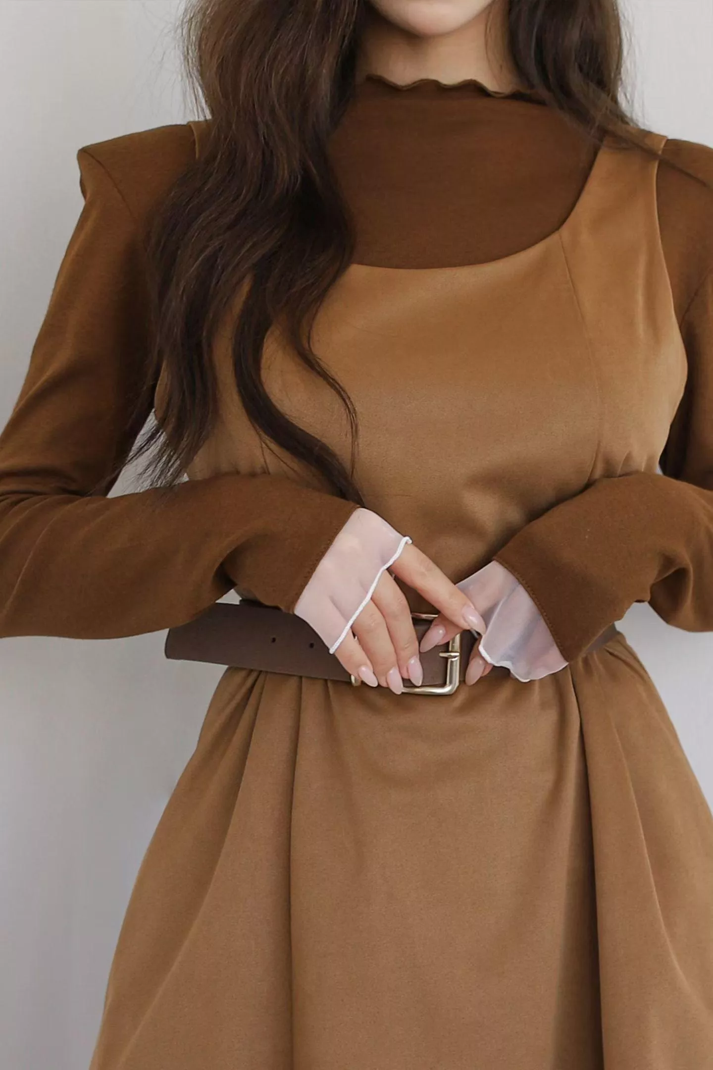 木耳邊層次感打底上衣