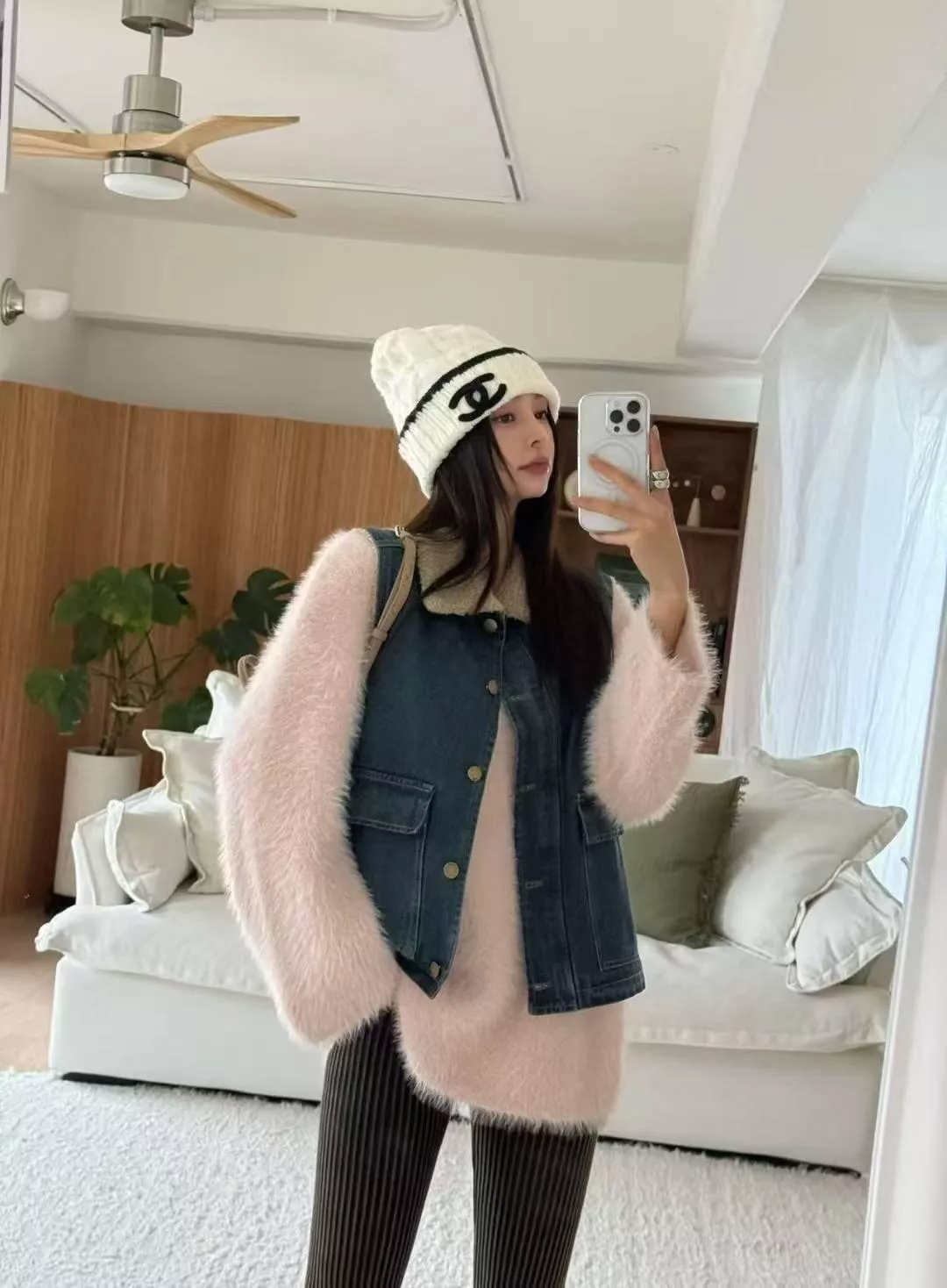 個性翻領牛仔背心