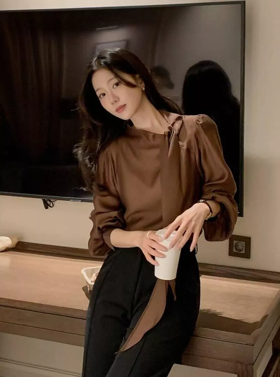 優雅氣質系帶薄上衣