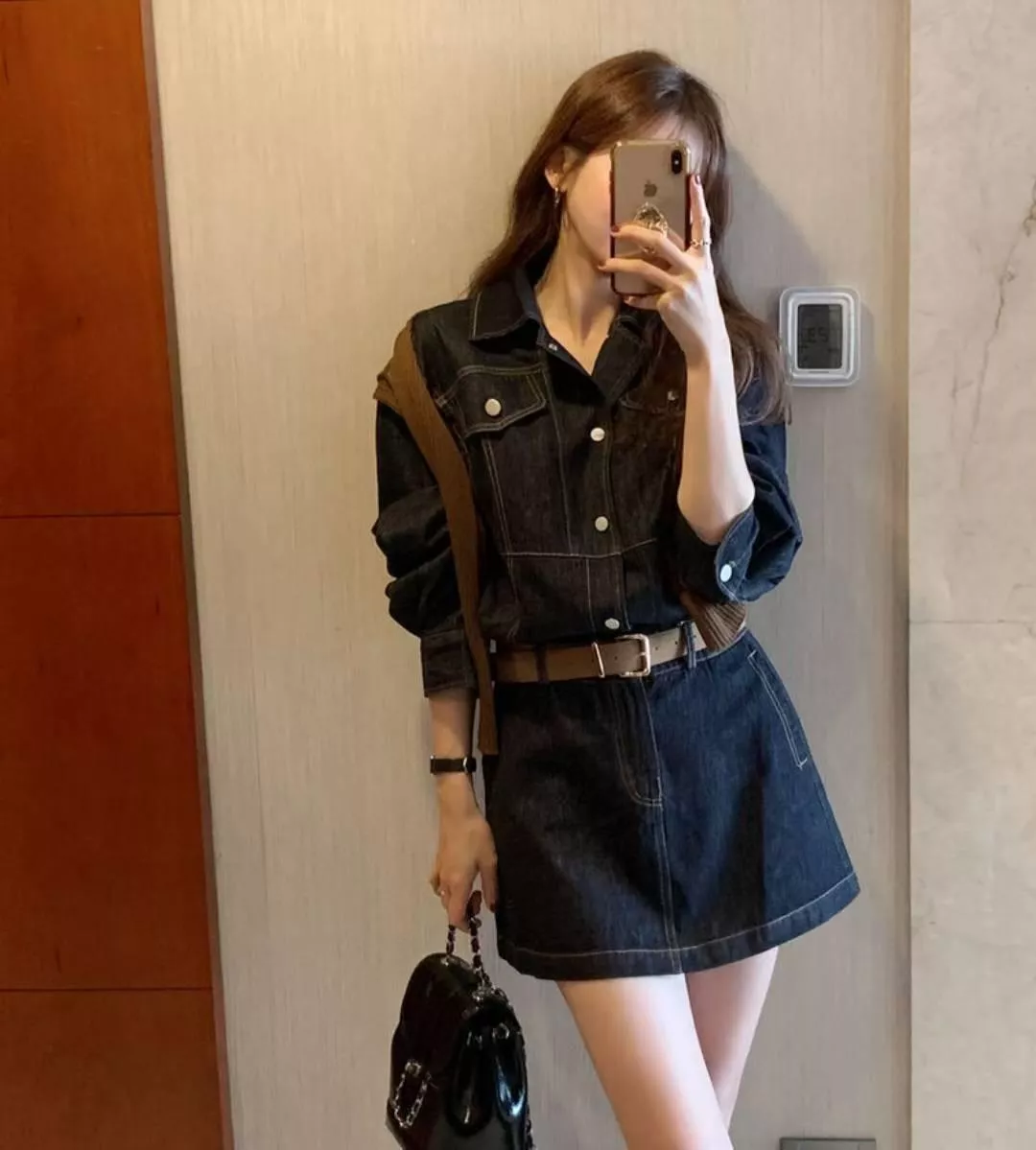 個性牛仔連身短裙 （ 不含皮帶 ）