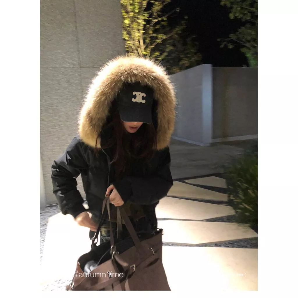 黑色短款棉服女冬季韓系加厚長袖抗寒防風棉衣外套防風過冬保暖棉服外套(配可拆卸毛領)  2255#  YYX