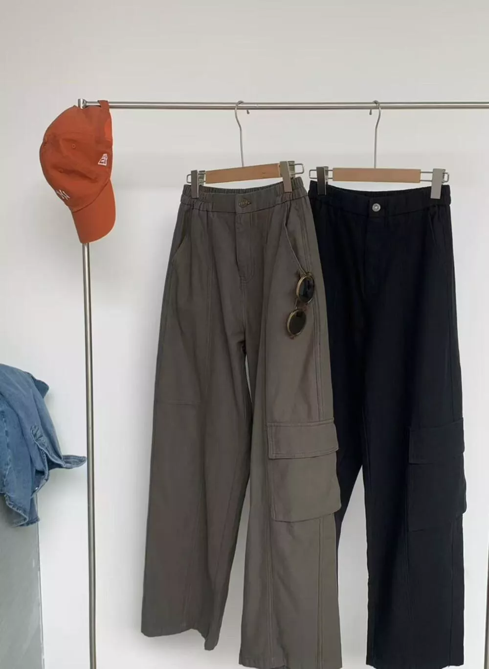 【ONE SEVEN】純色水洗百搭休閒工裝褲 k2606# LSL