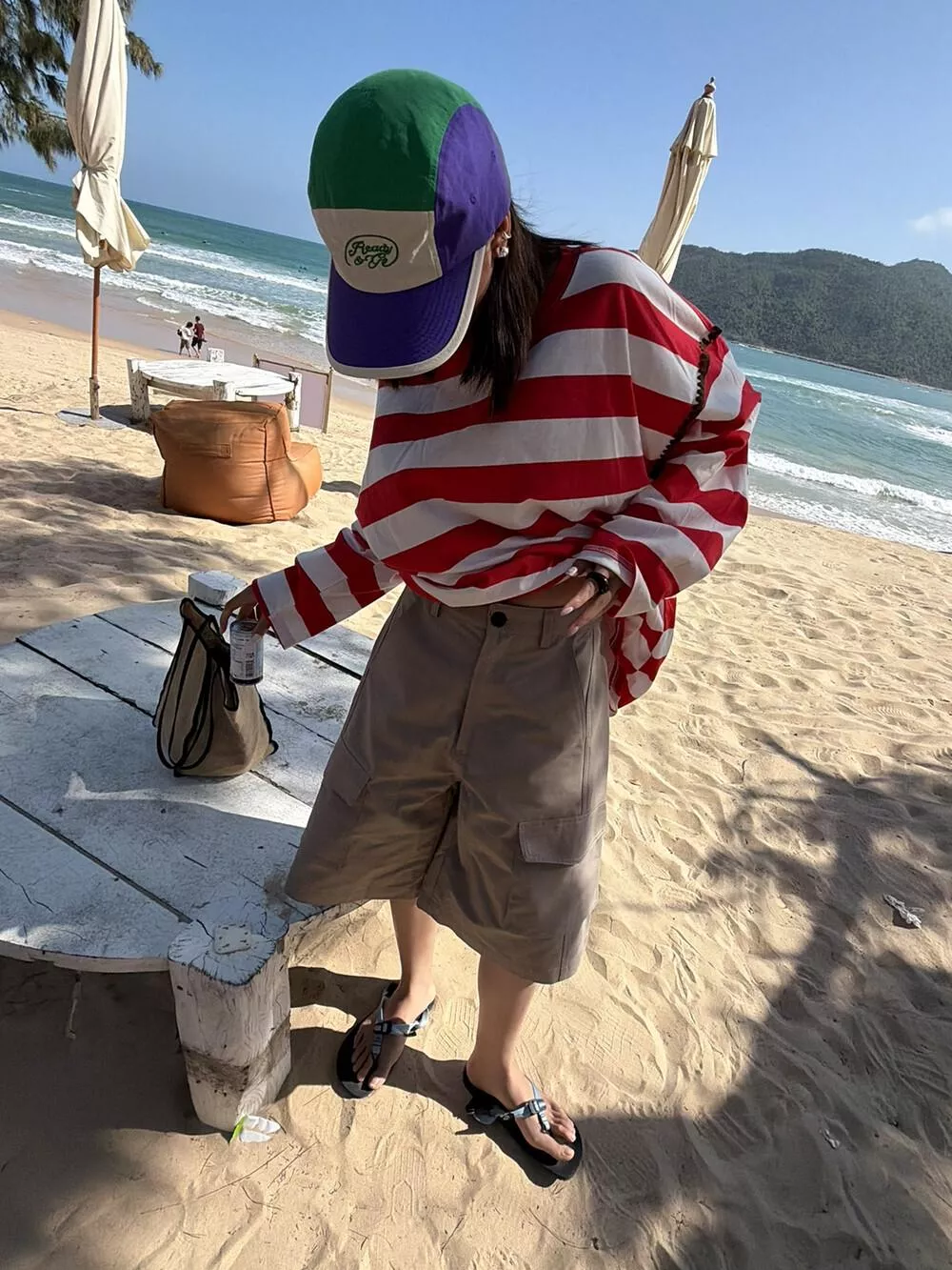 26年春款【SANBARA】經典寬條紋設計感休閒長袖T卹86070# L