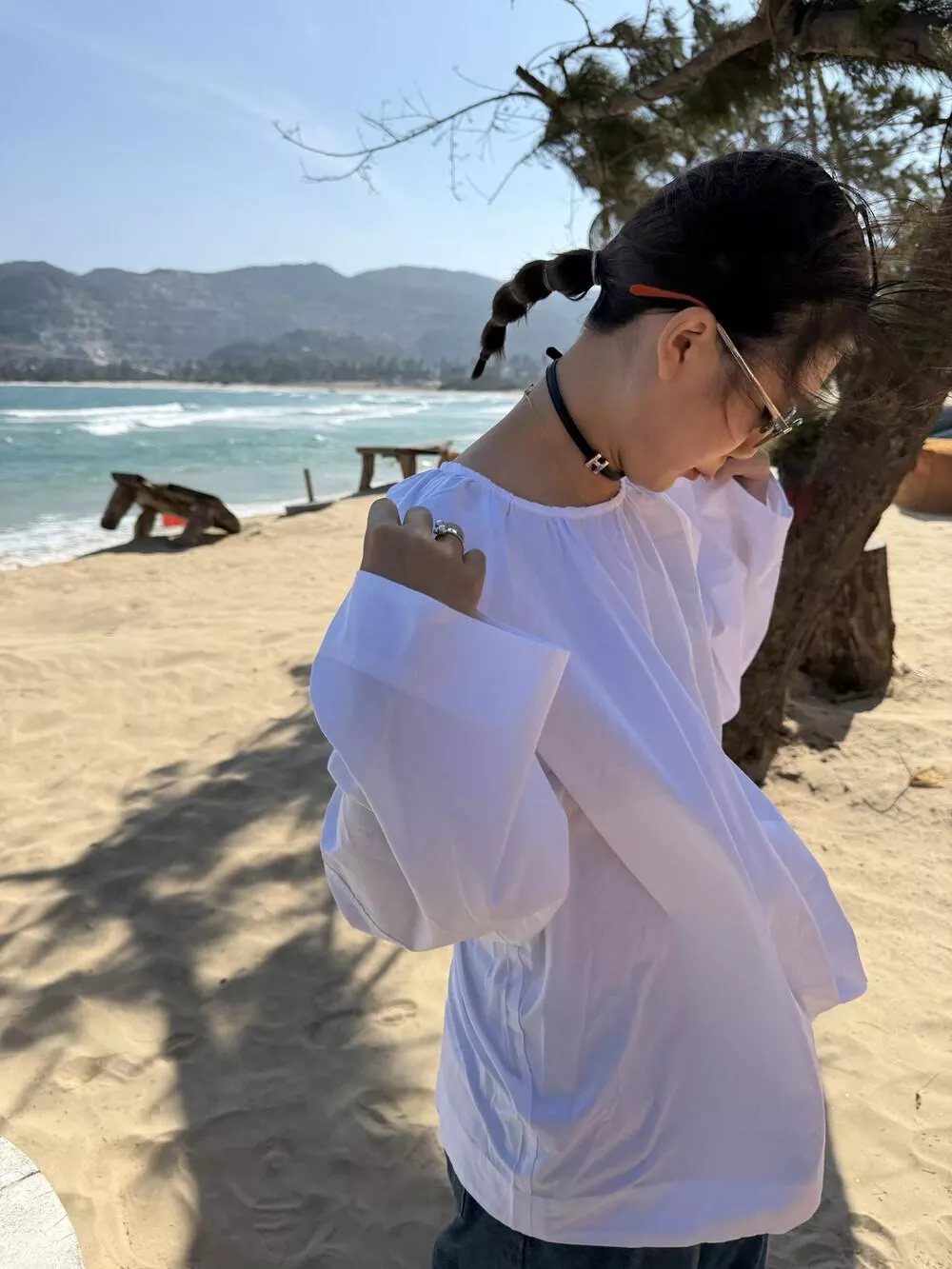 休閒韓國襯衣【SANBARA】韓國休閒寬鬆襯衣小衫86136# L