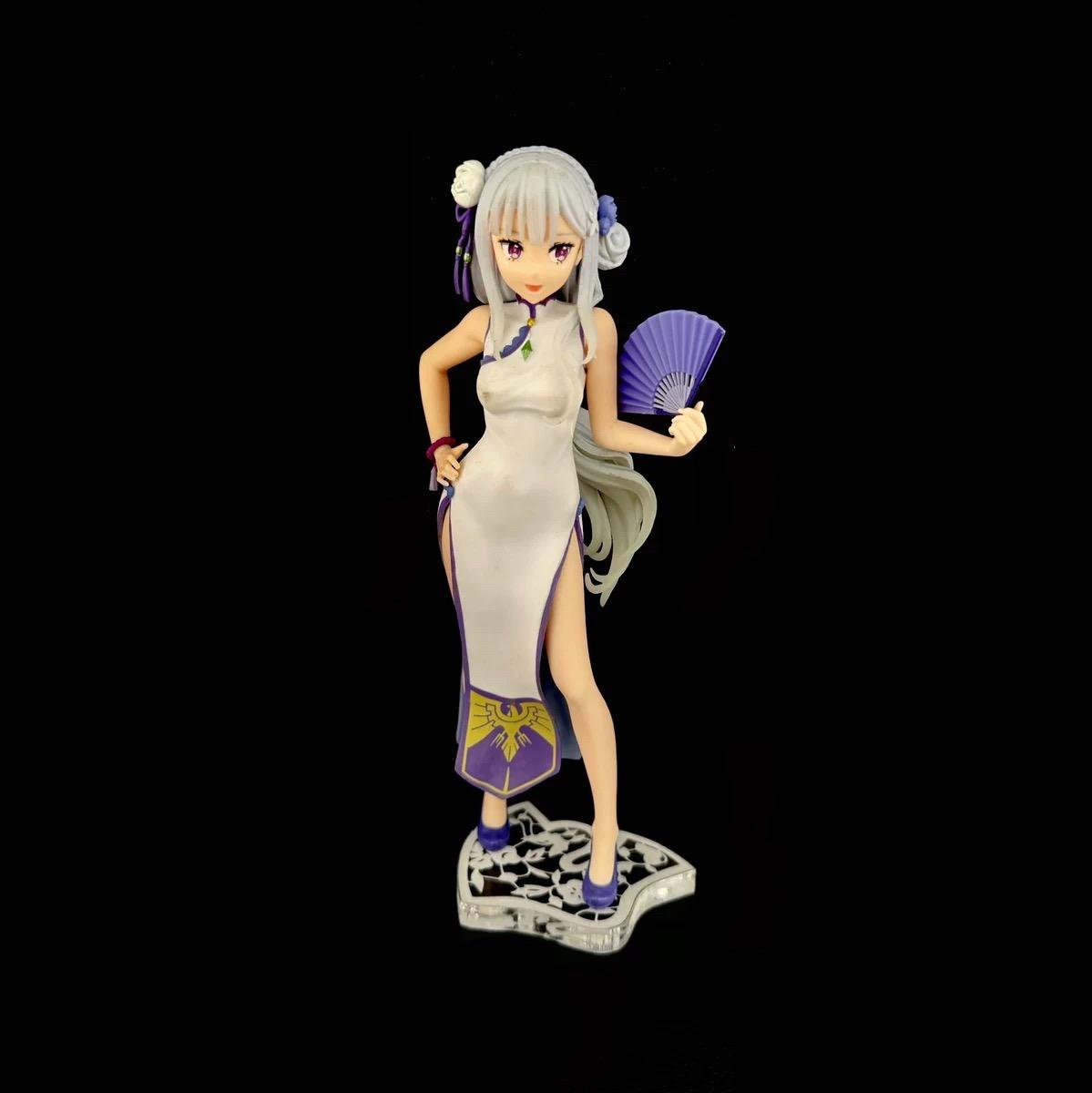 Re:Zero SEGA Dragon-dress ver. 愛蜜莉雅 拉姆 雷姆 旗袍ver. 從零開始的異世界生活 公仔底座 壓克力底座 彩色底座